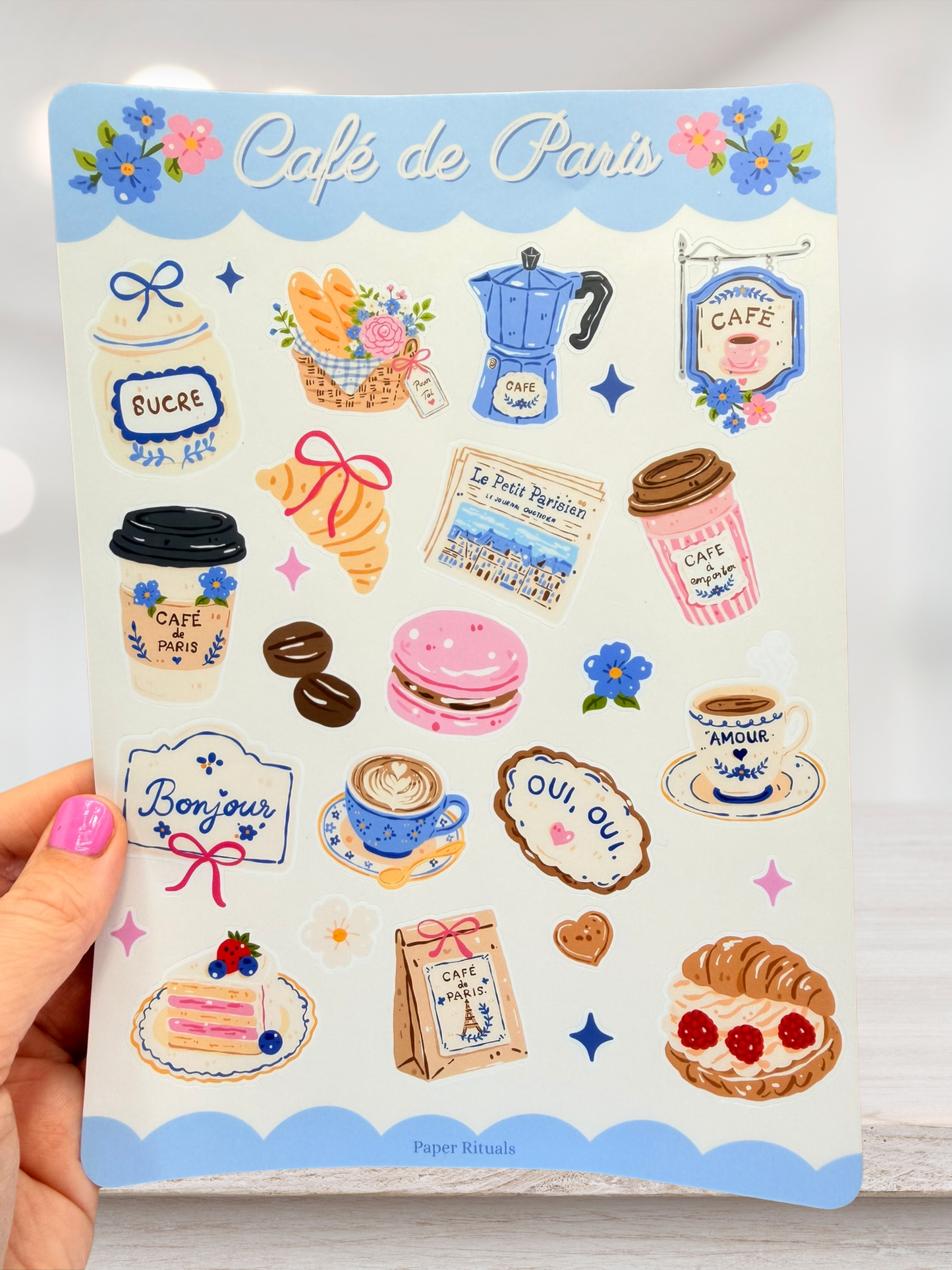 Café de Paris | Paris Café Sticker Sheet