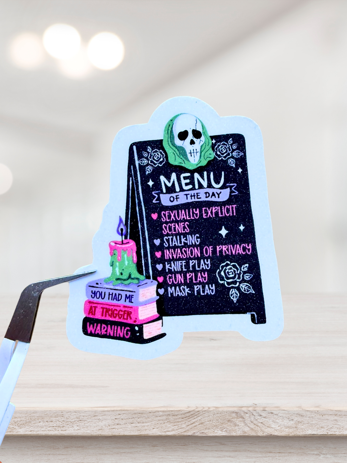 Menu Of The Day Sticker | Dark Romance