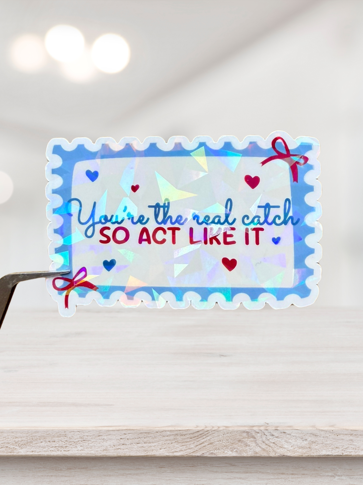 You’re The Real Catch Sticker | Hockey Romance Quote Sticker