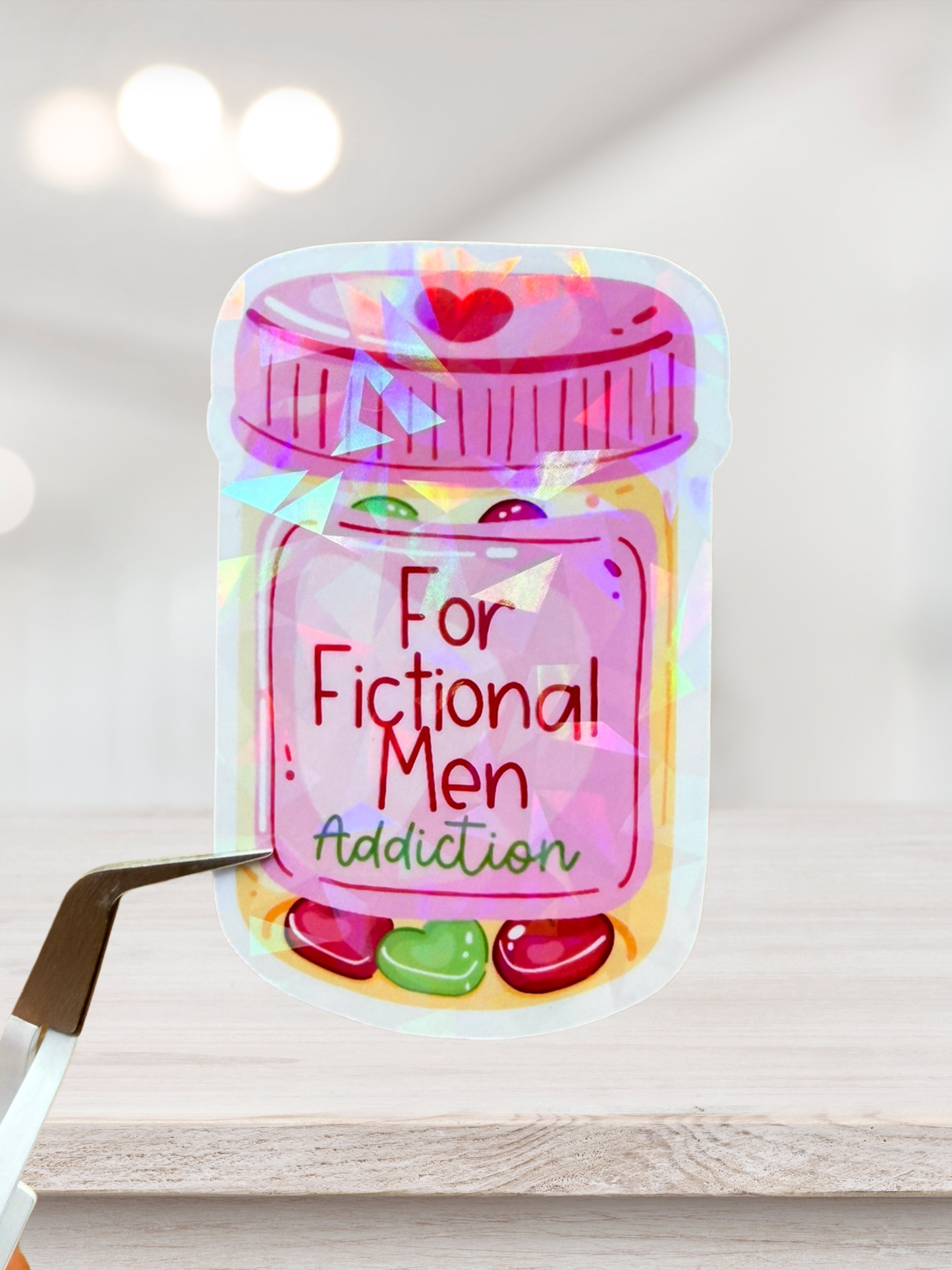 For Fictional Men Addiction Sticker | Romance Reader Sticker