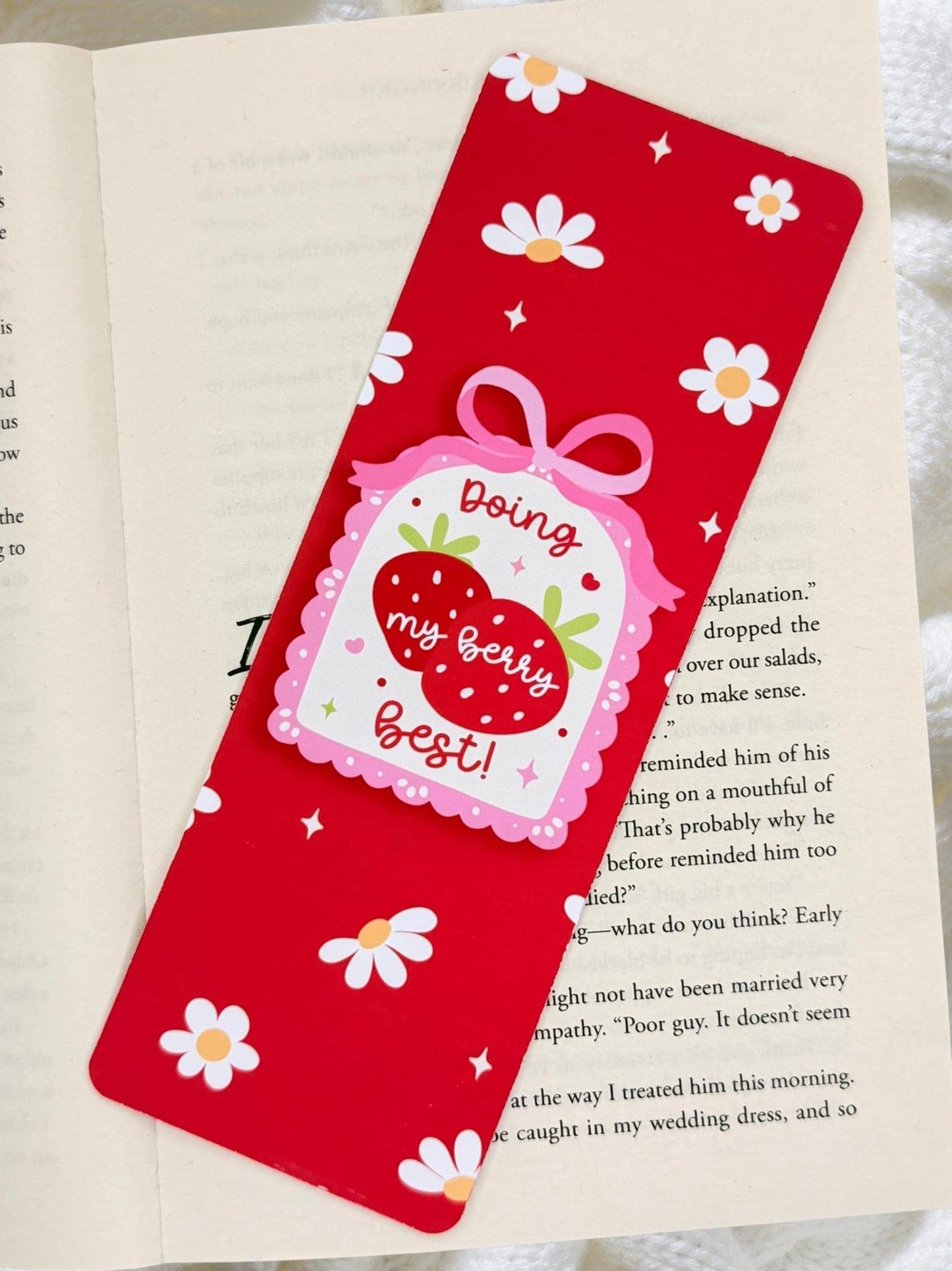 Strawberry Bookmark | Berry Cute Bookish Bookmark