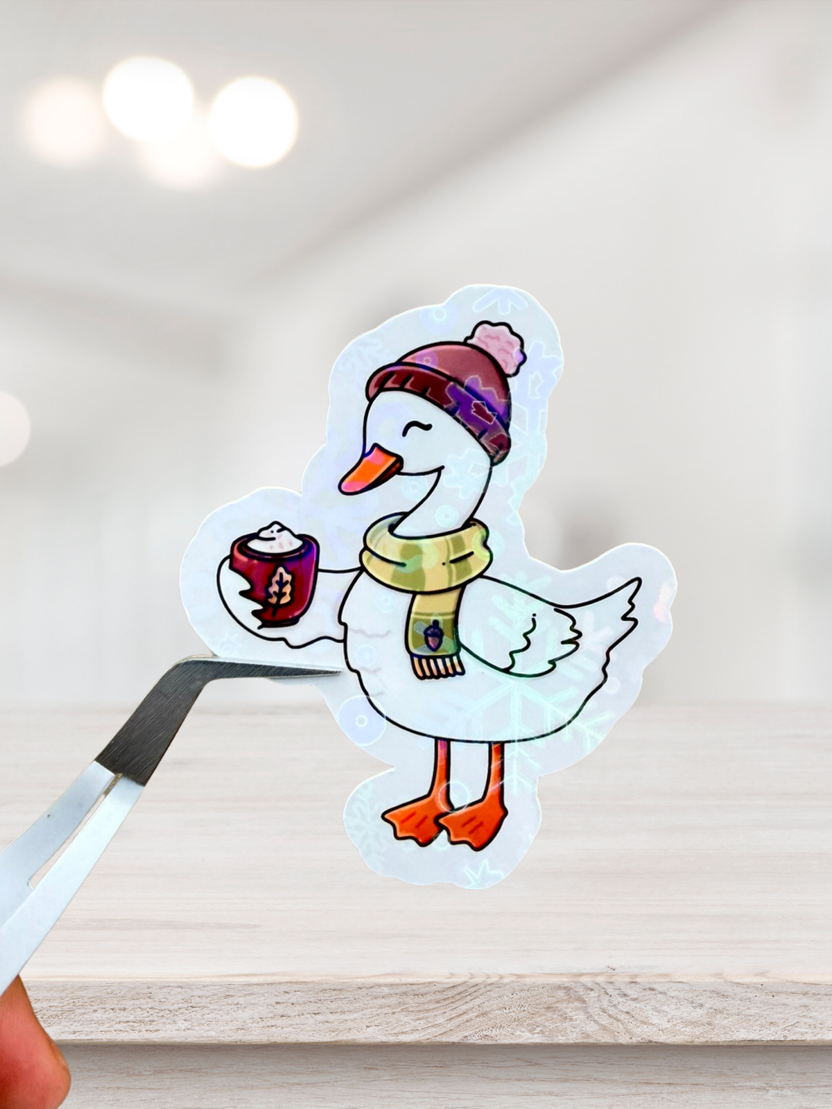 Cosy Goose | Snowflake Overlay Sticker