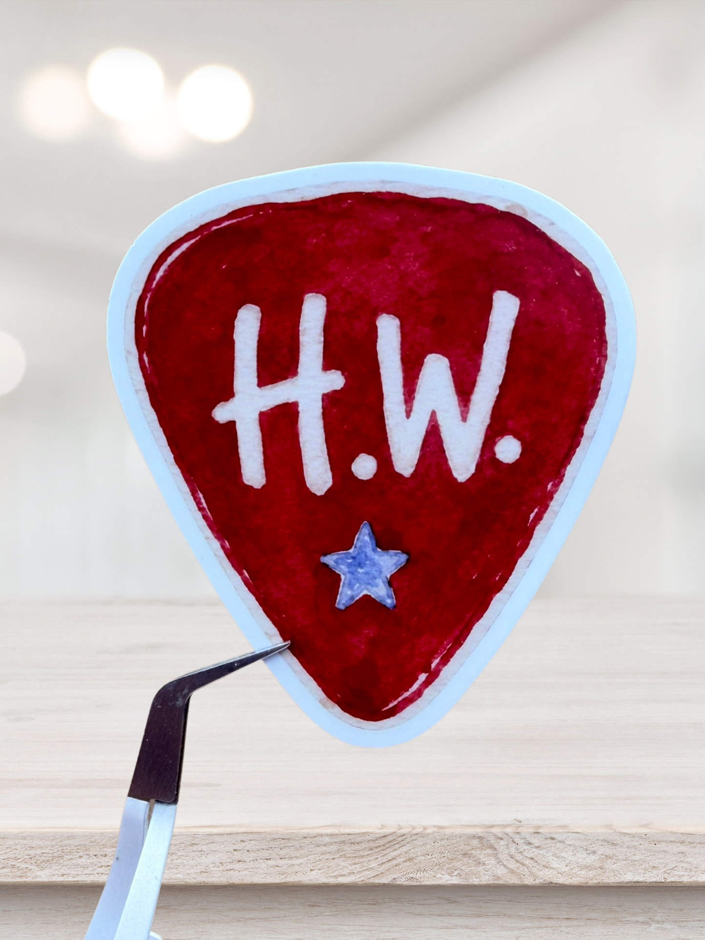 HW Guitar Pick Sticker | Off Campus Inspired