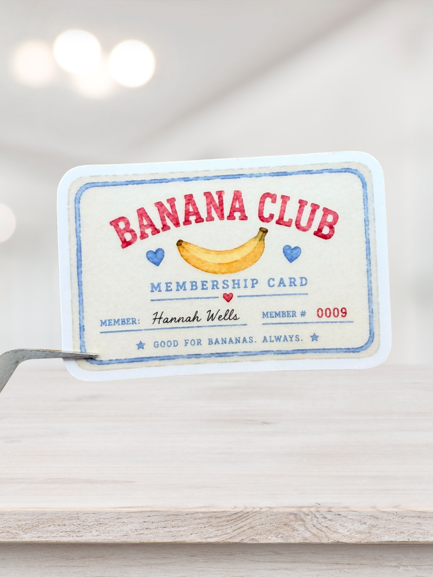 Banana Club Membership Card Sticker | Off Campus Inspired