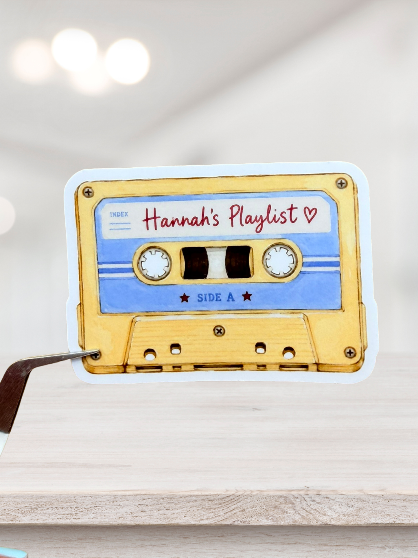 Hannah’s Playlist Cassette Sticker | Off Campus Inspired