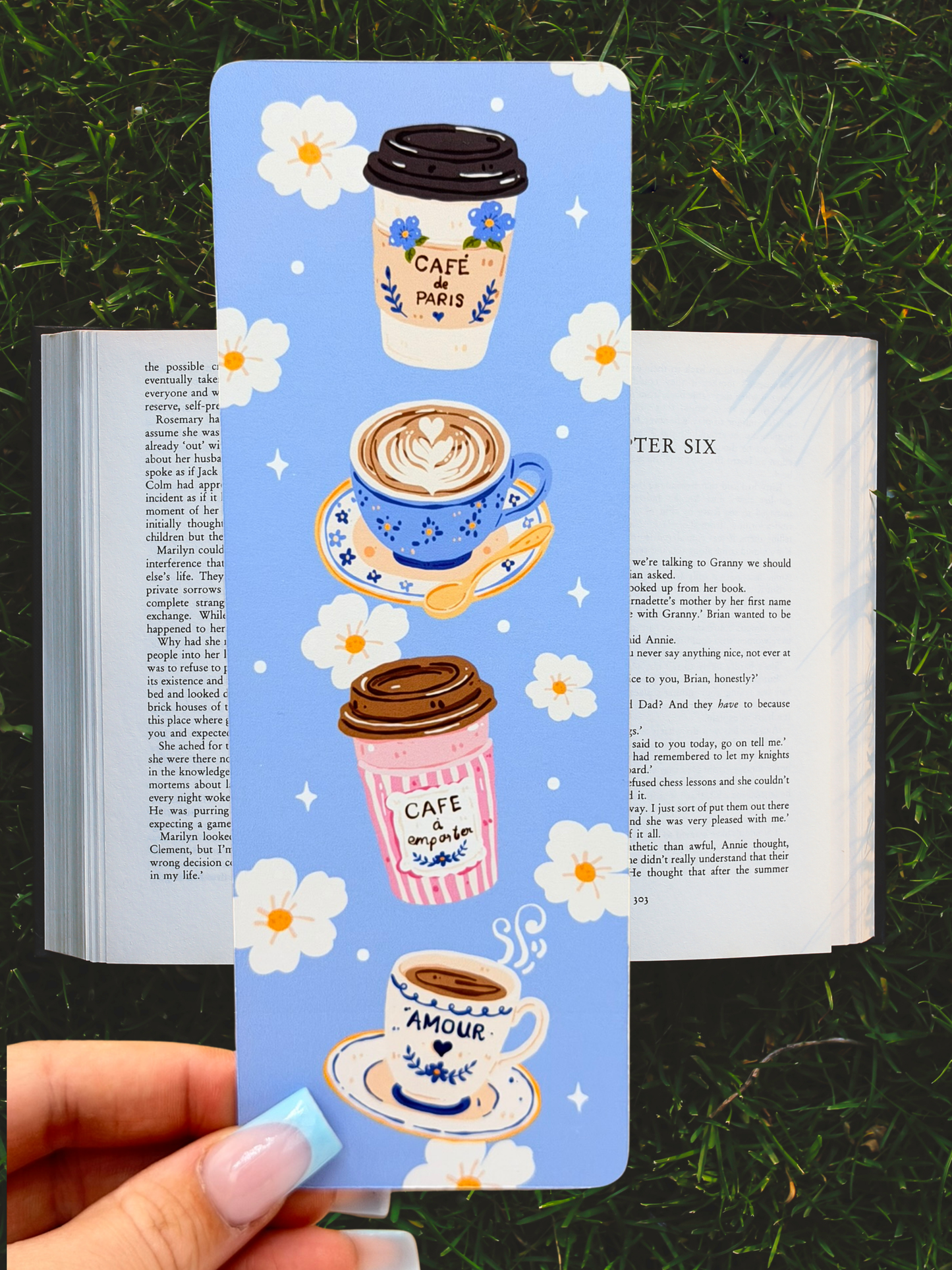 Paris Café Bookmark | Coffee Lover Bookmark