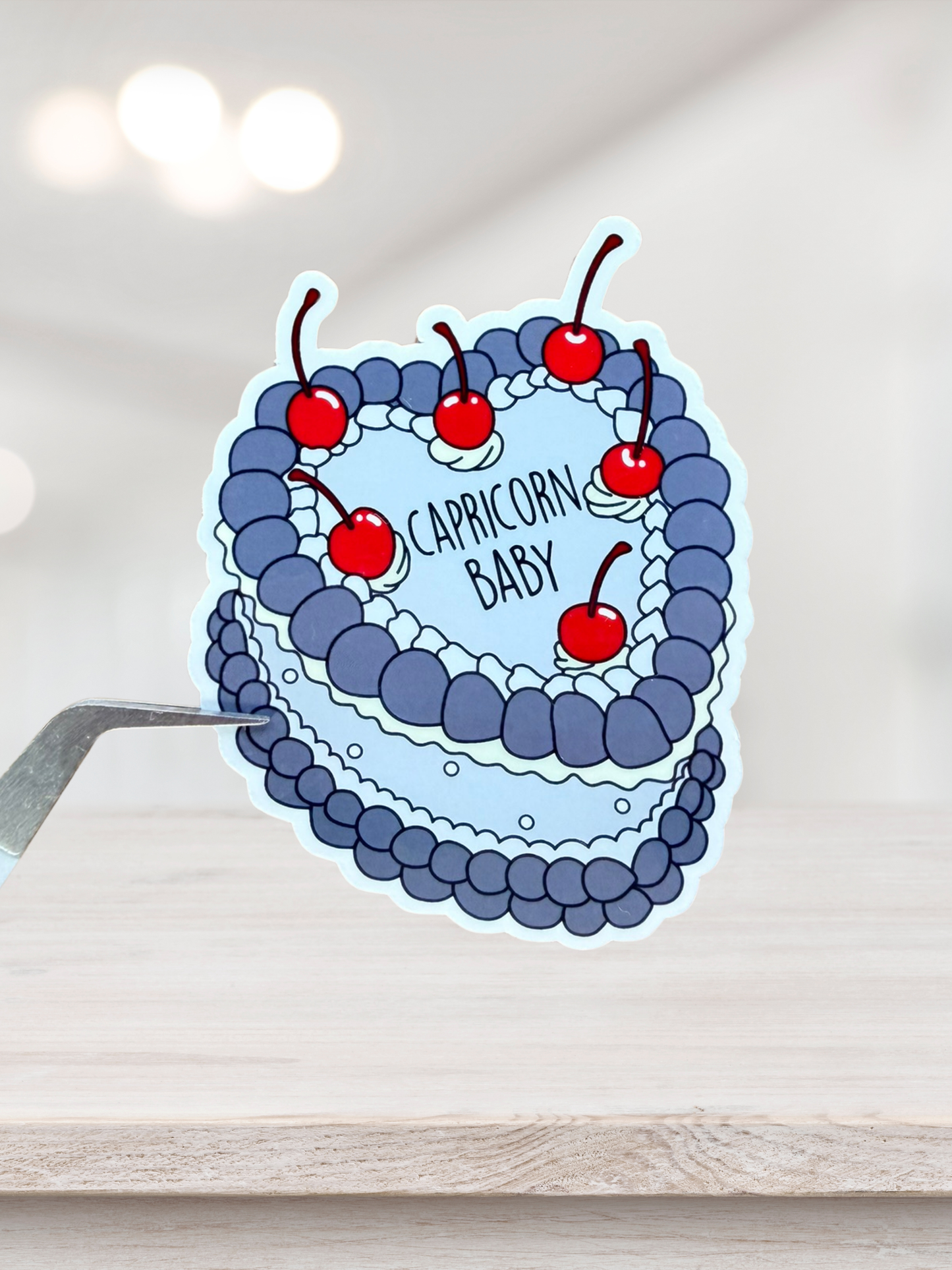 Capricorn Birthday Cake Sticker | Astrology Sticker
