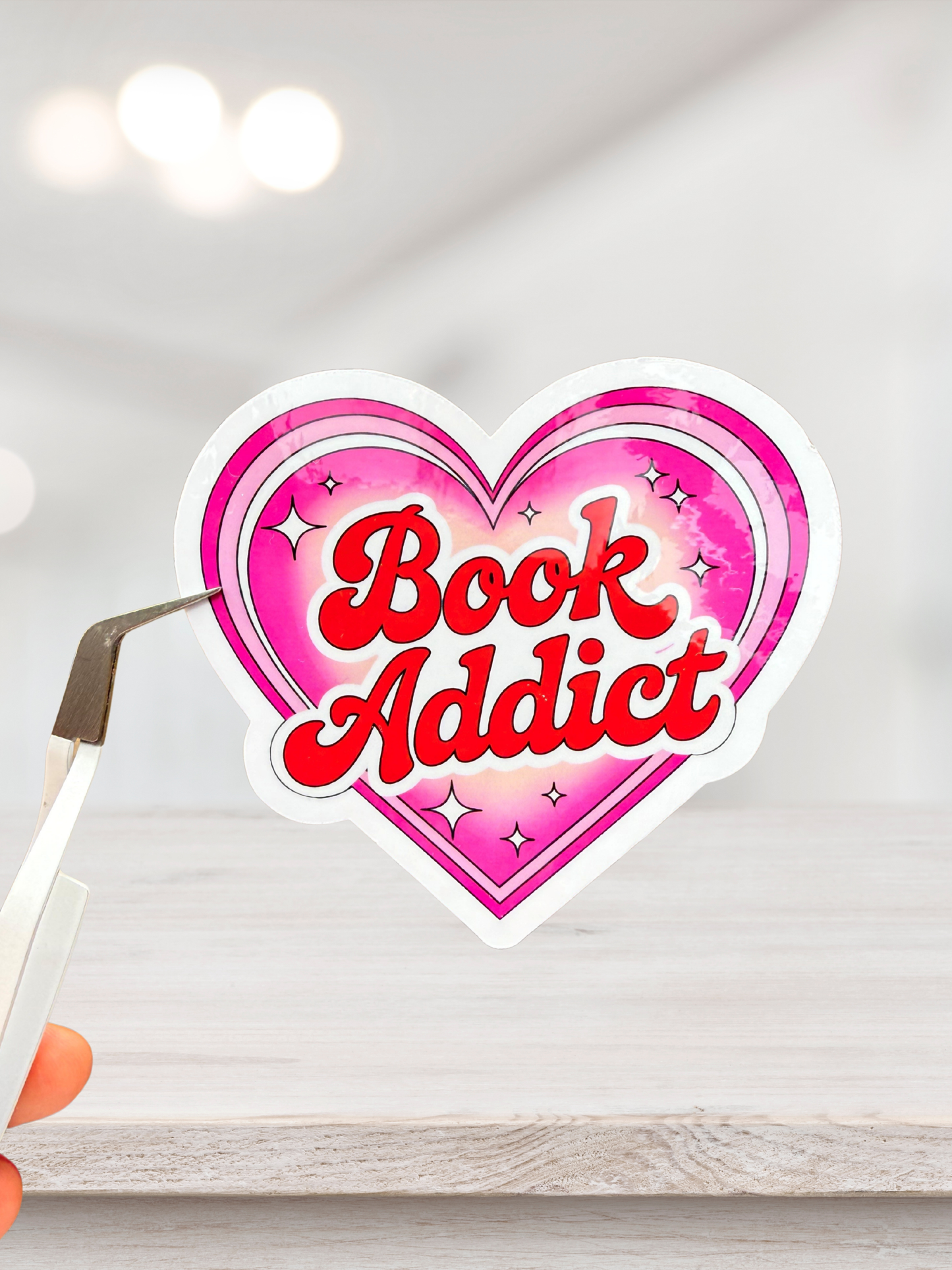 Book Addict Heart Sticker | Bookish Sticker