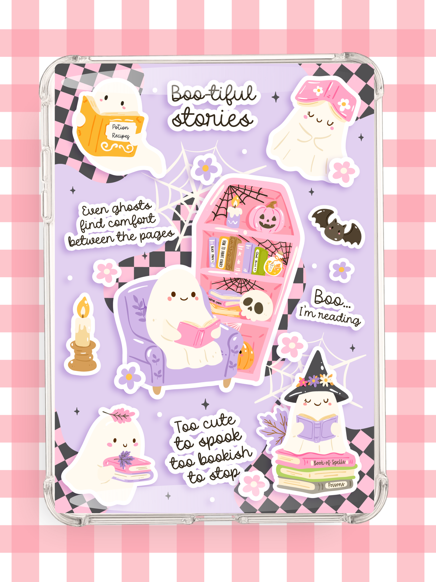 Boo-tiful Stories Kindle Insert | Purple Spooky Kindle Insert