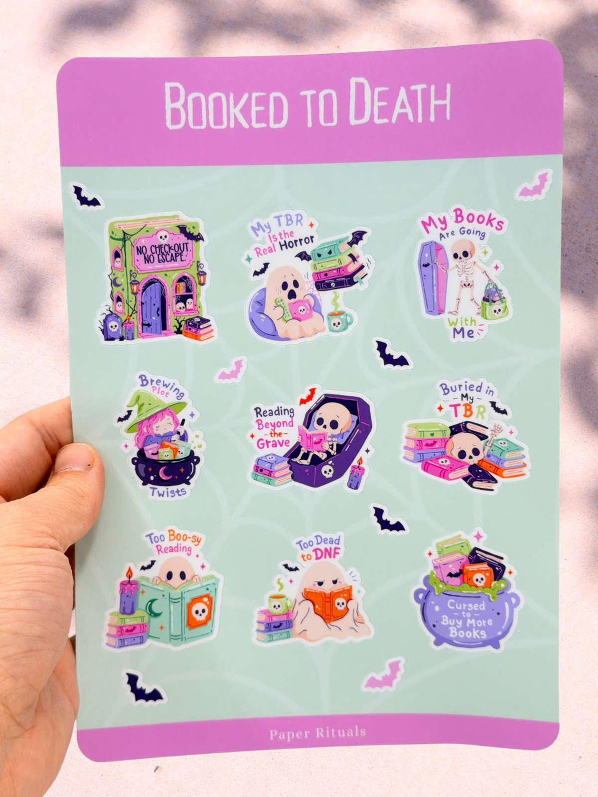Booked to Death | Sticker Sheet