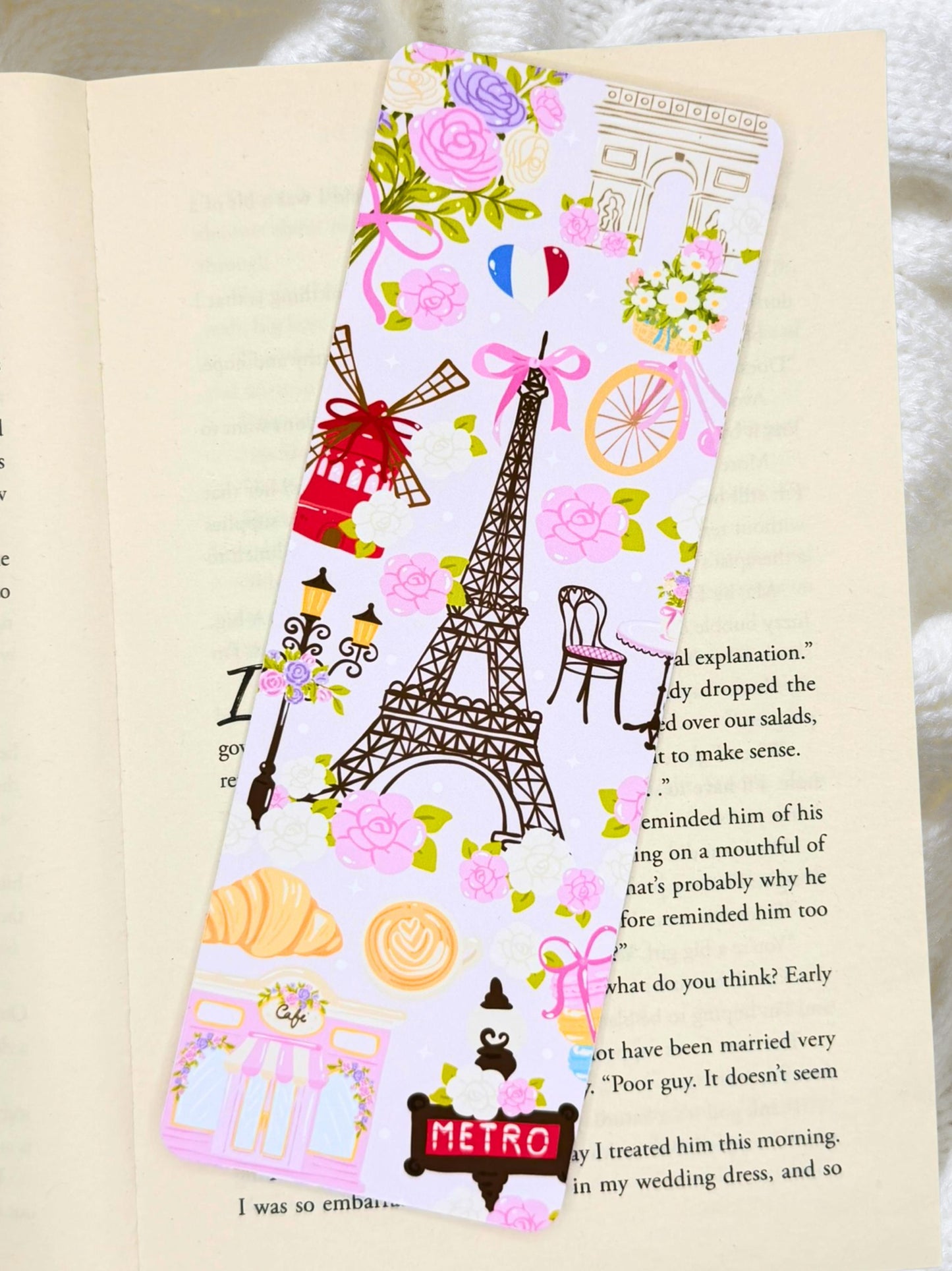 Paris Café Bookmark | Eiffel Tower Bookmark