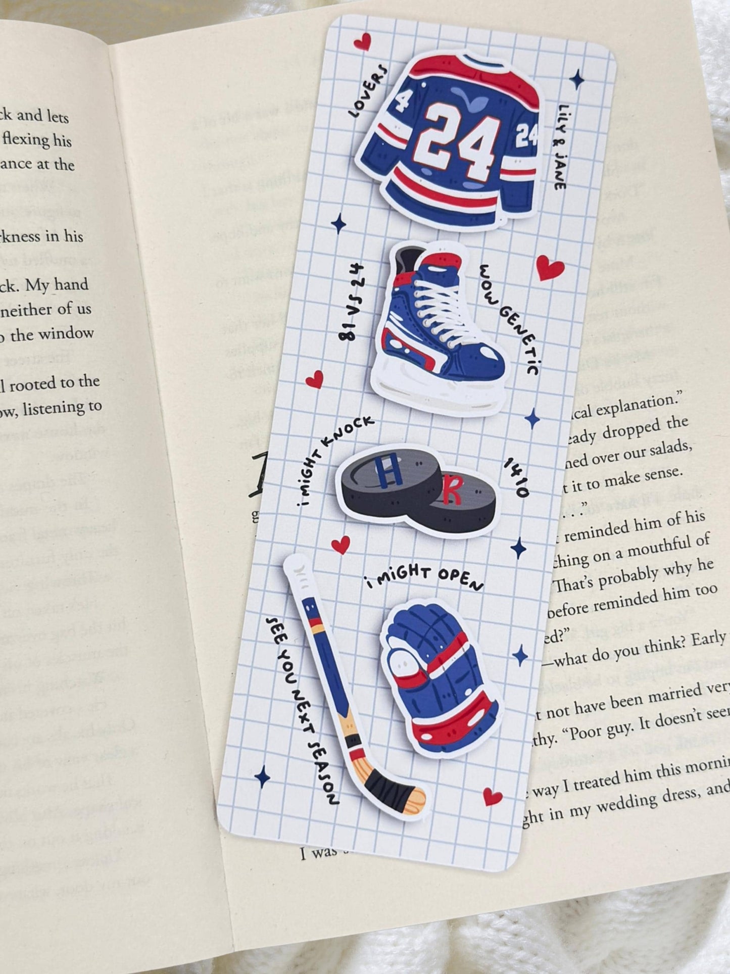 Heated Rivalry Hockey Bookmark | Sports Romance Gift