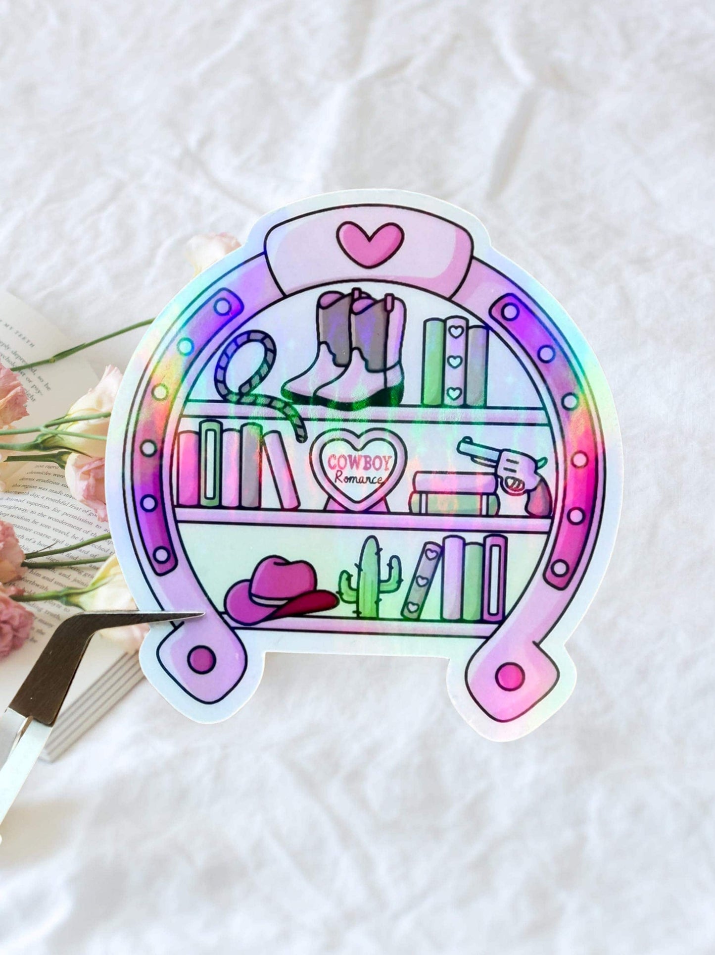 Cowgirl Romance Sticker | Western Bookish Sticker