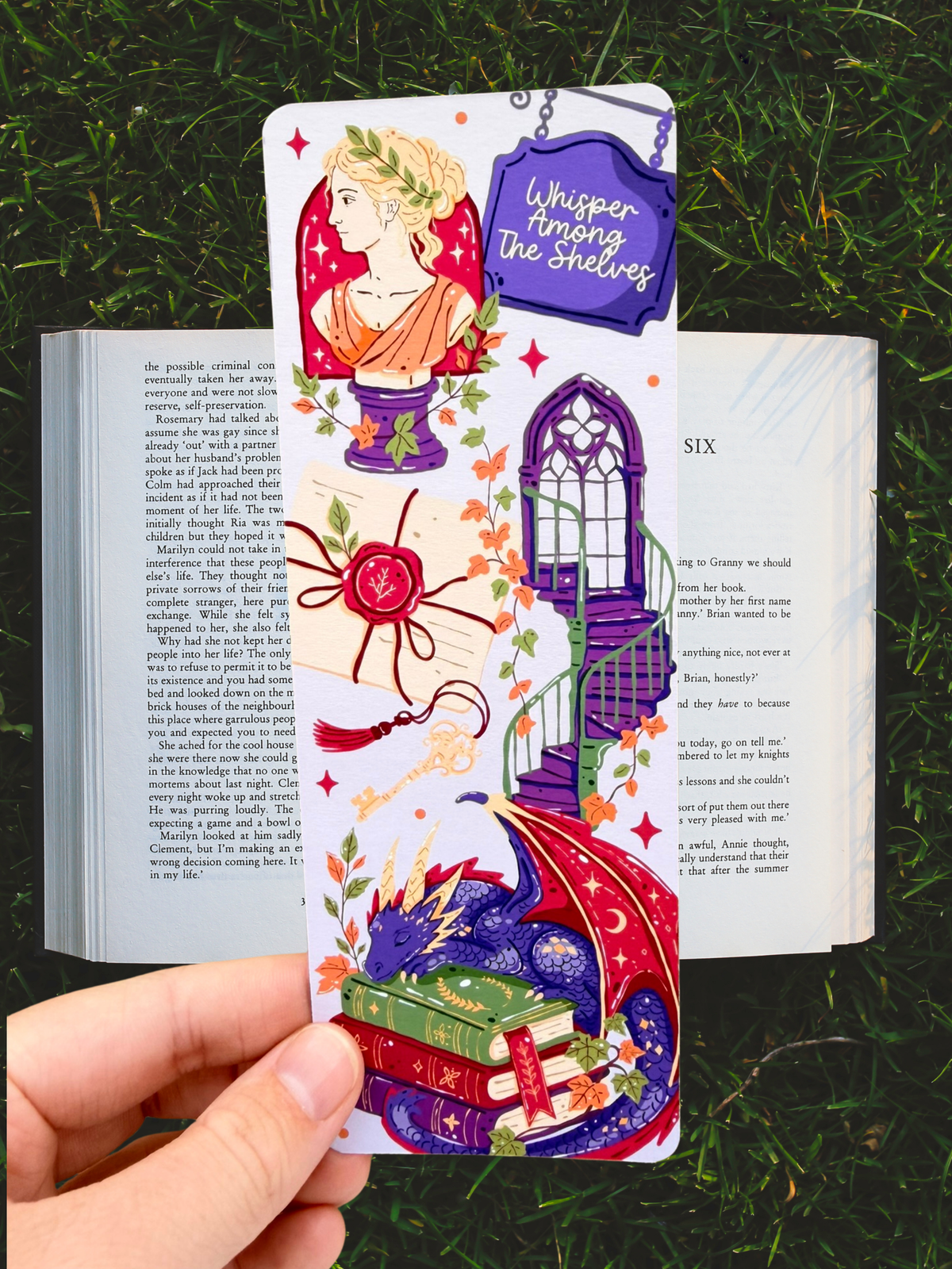 Whispers Among the Shelves Bookmark | Fantasy Reader