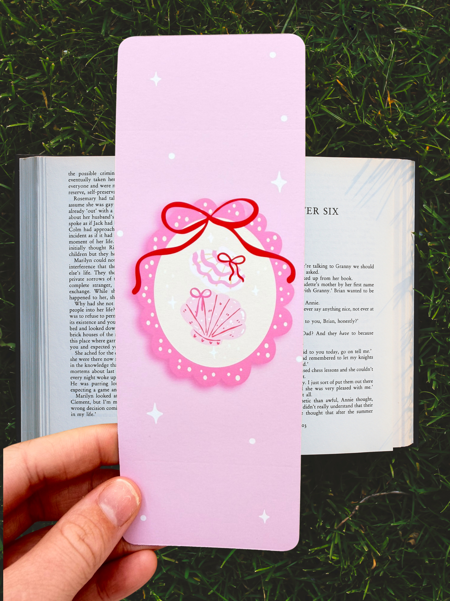 Pink Seashell Bookmark | Coastal Bookmark