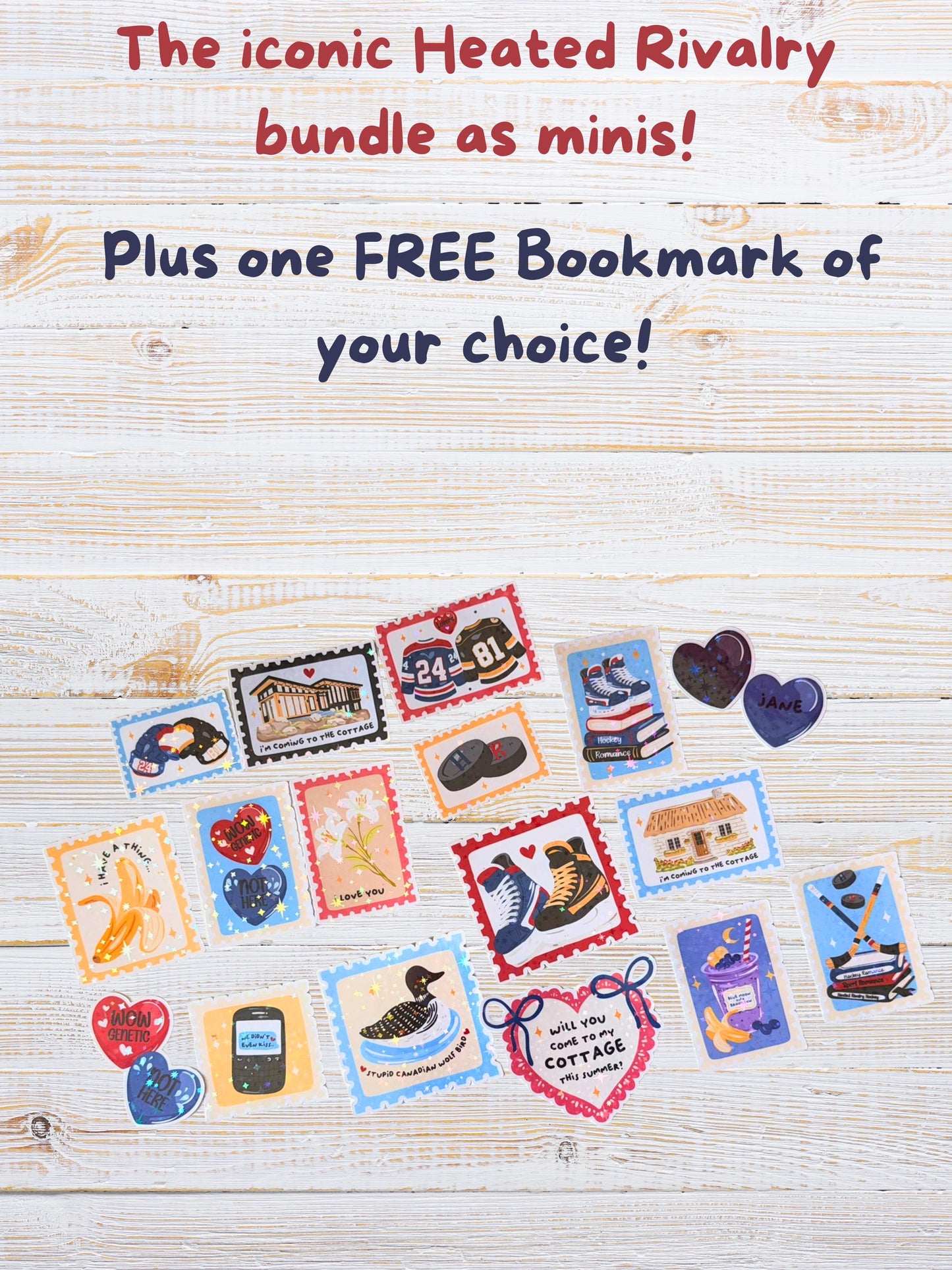 Heated Rivalry Mini Sticker Set | Hockey Romance Bookish Stickers
