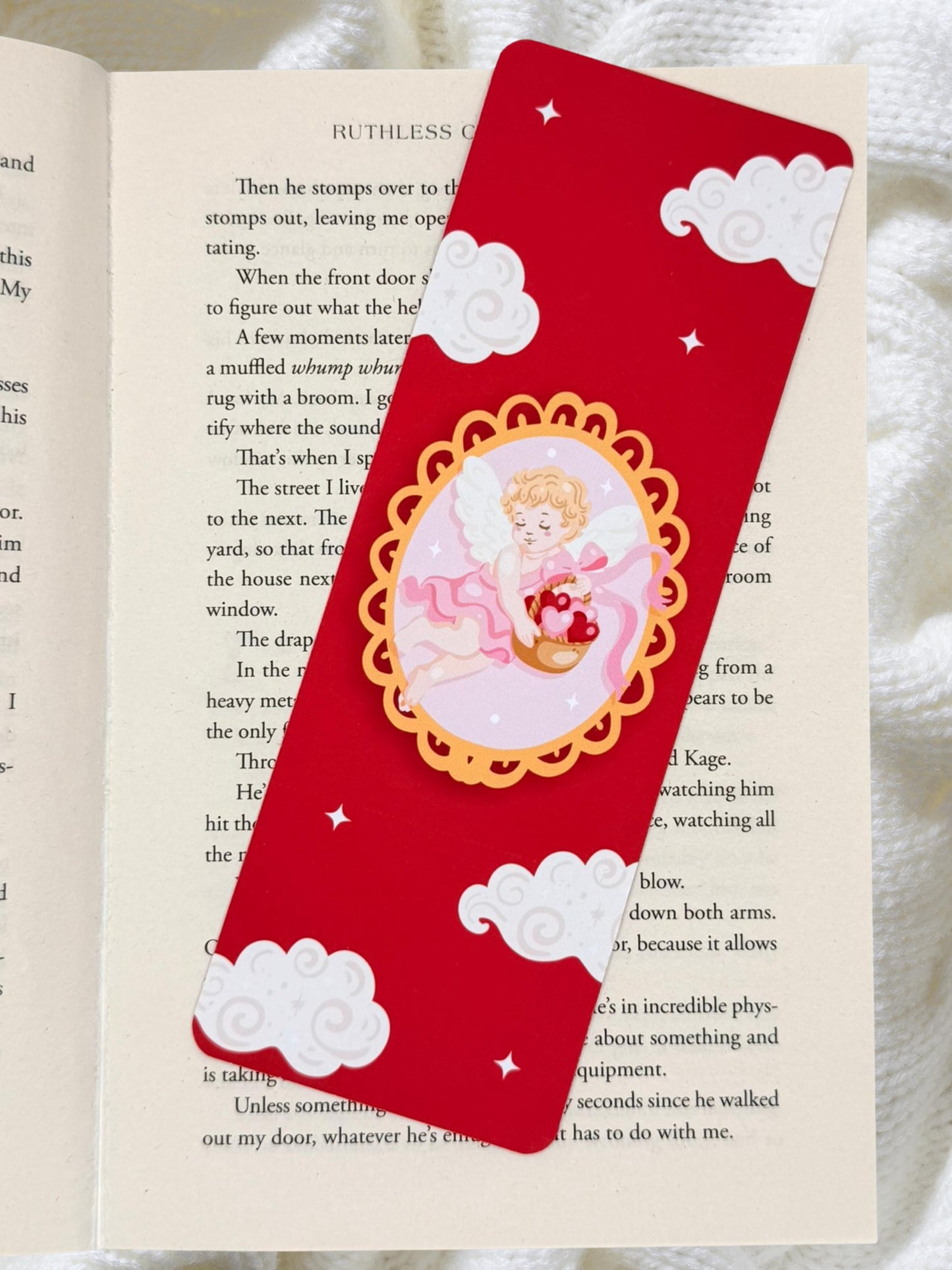 Vintage Cupid Bookmark | Romantic Angel Bookmark