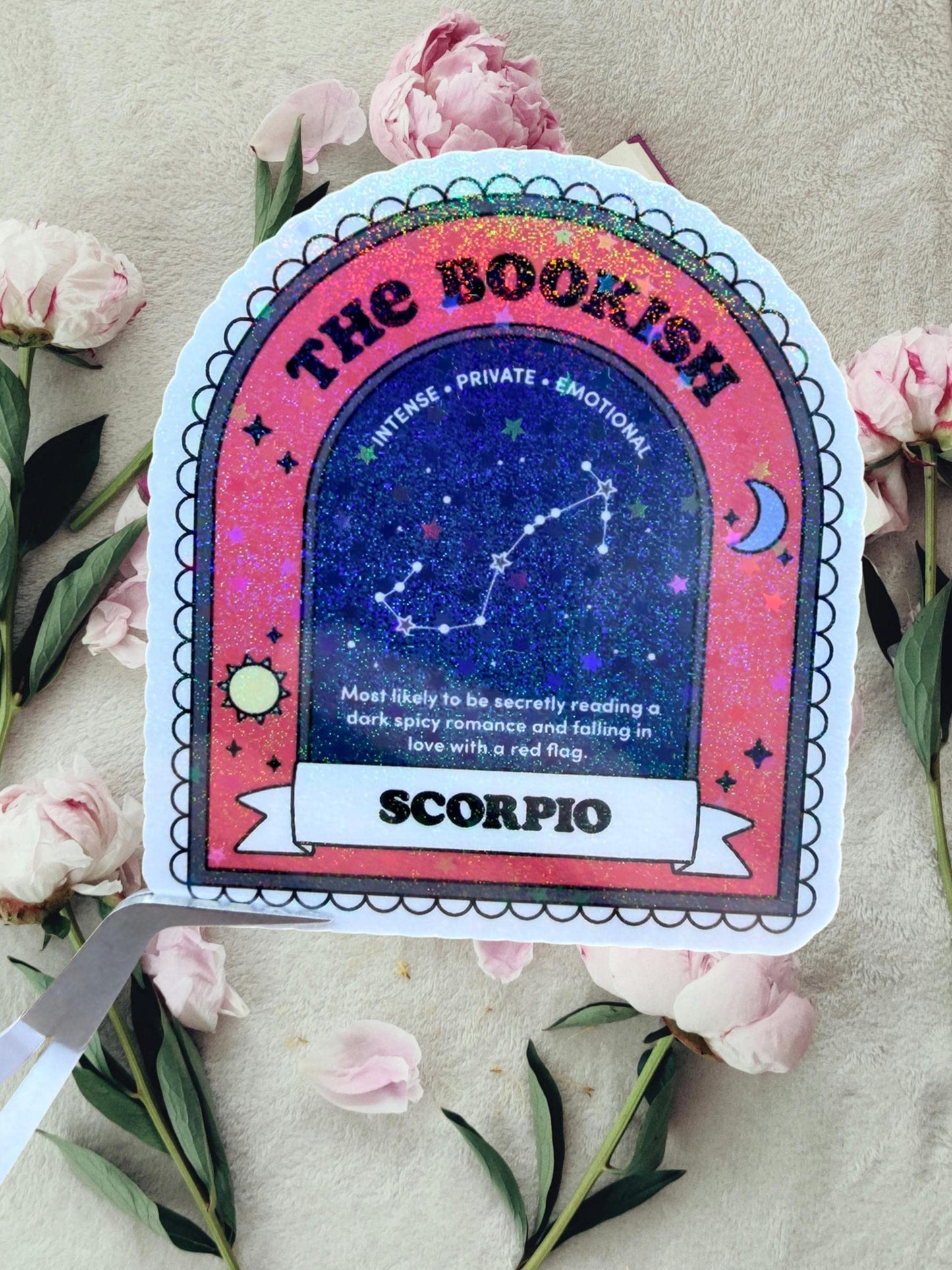 Scorpio Bookish Sticker | Zodiac Reader Sticker