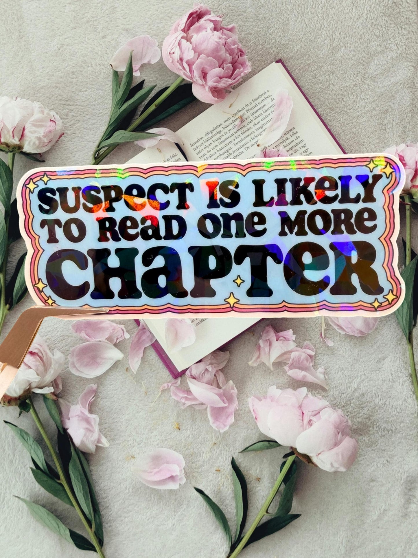 One More Chapter Sticker | Reading Addict Sticker