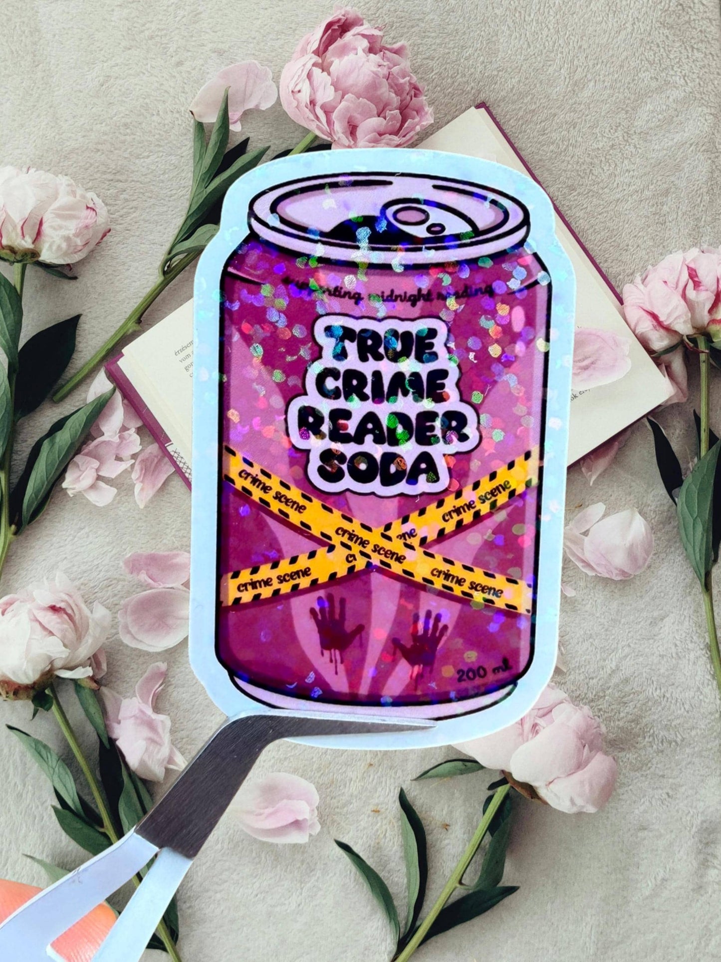 True Crime Reader Soda Sticker | Mystery Reader Sticker