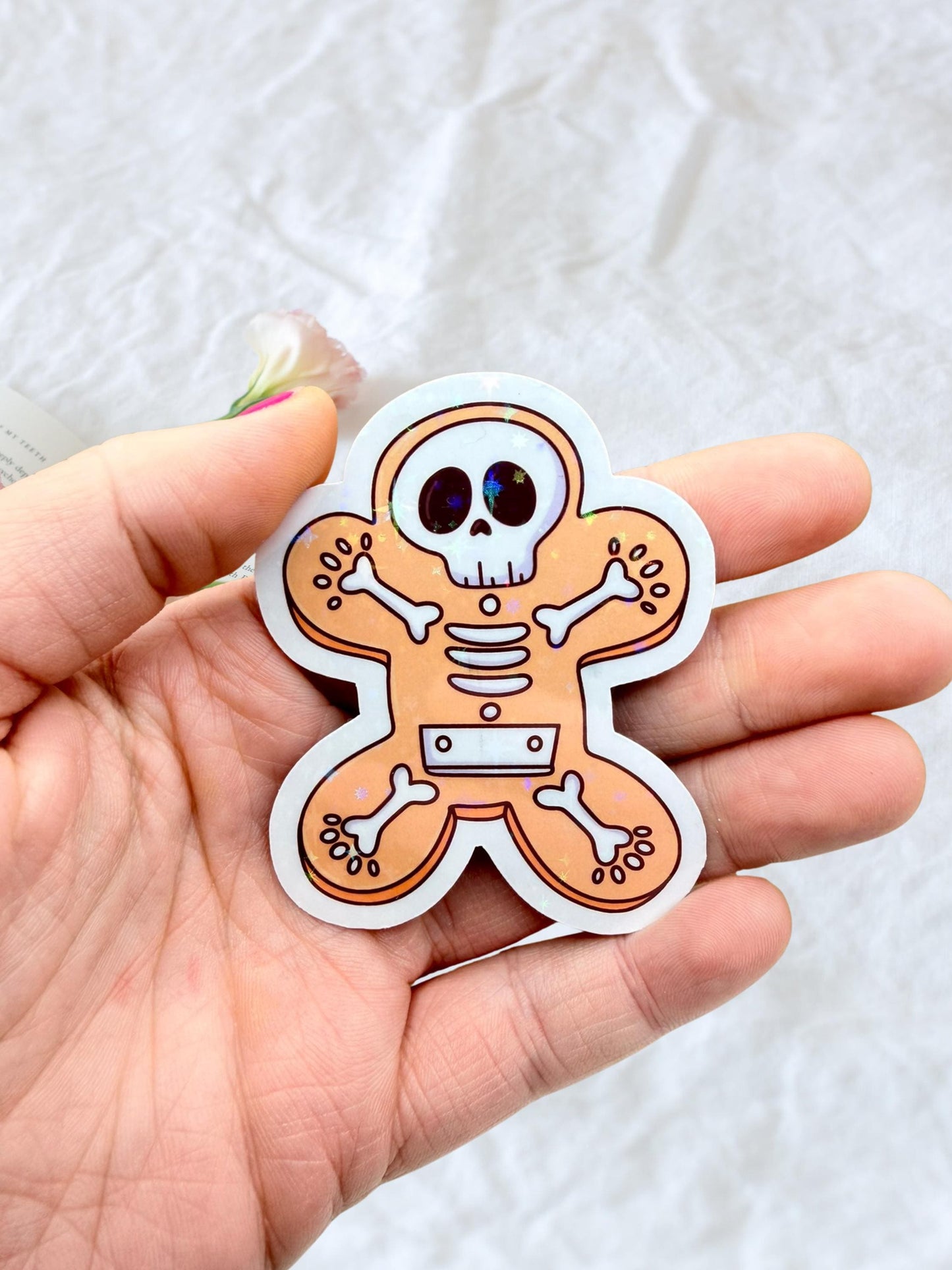 Skeleton Gingerbread Sticker | Spooky Cookie Sticker