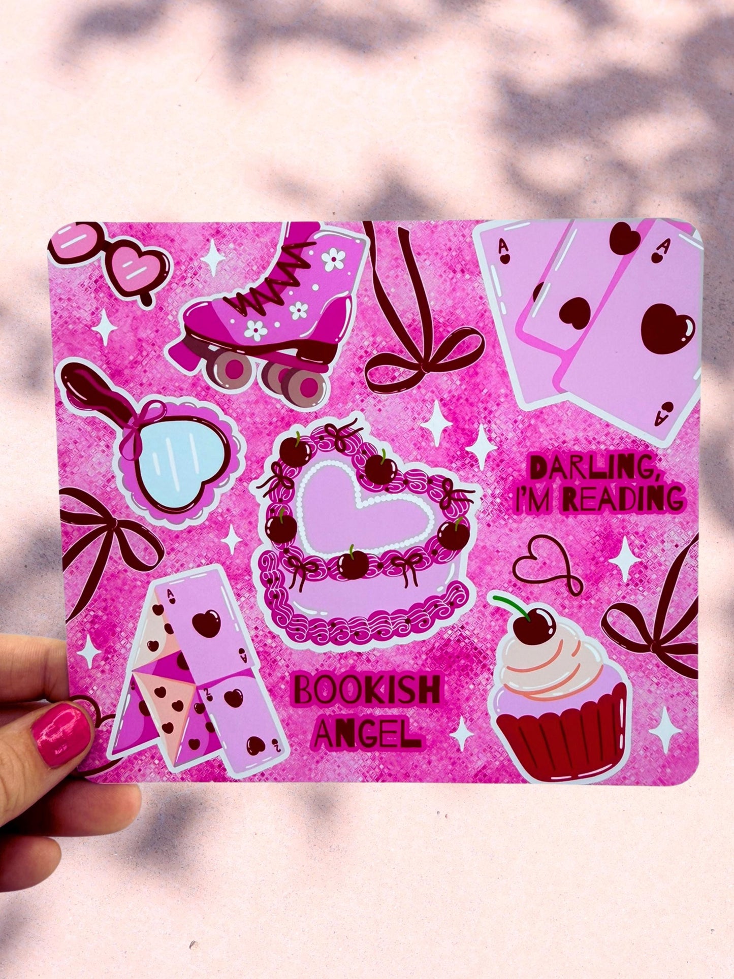 Pink Coquette Kindle Insert | Girly Bookish Kindle Insert