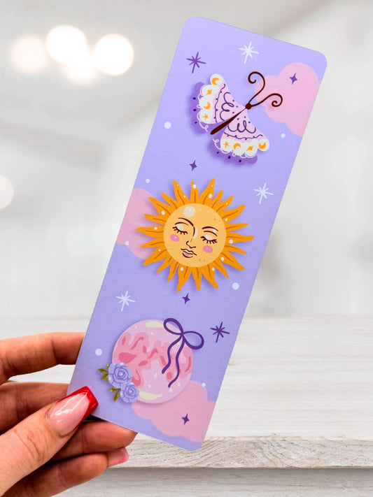 Celestial Butterfly Bookmark | Sun and Butterfly Bookmark