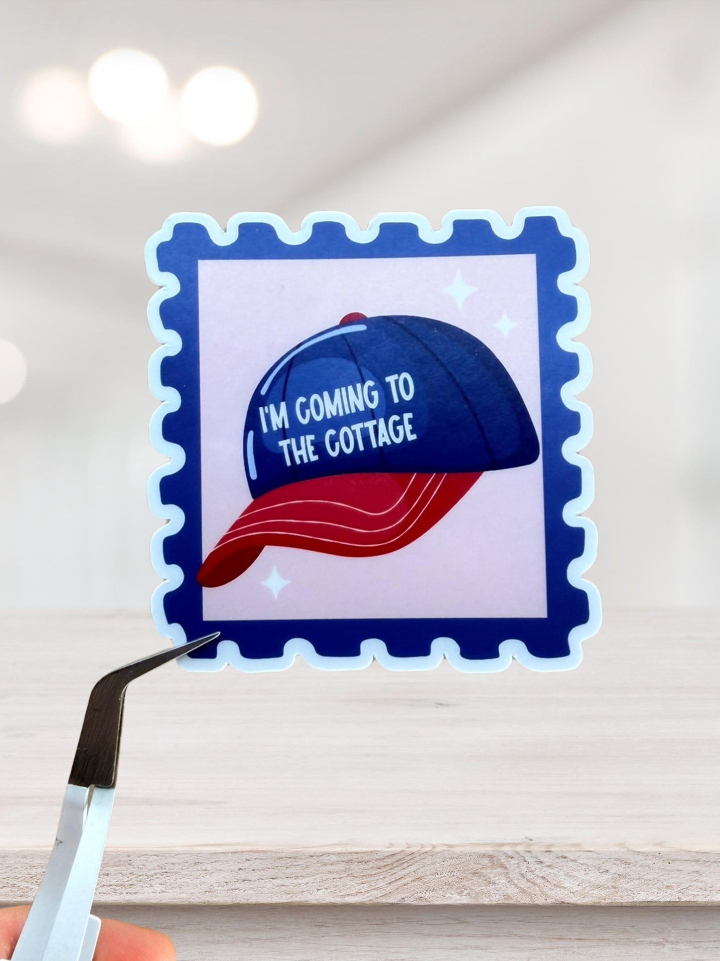 Heated Rivalry Cottage Cap Sticker | Hockey Romance Sticker