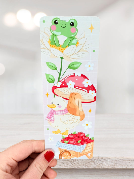 Cottagecore Bookmark | Frog and Duck Bookmark
