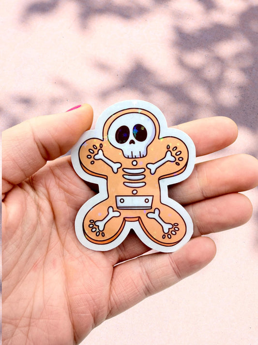 Skeleton Gingerbread Sticker | Spooky Cookie Sticker