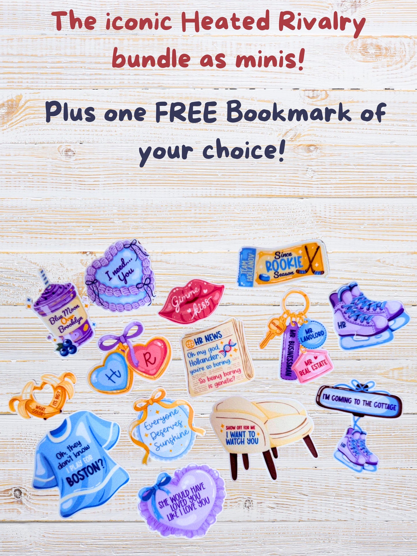 Heated Rivalry Glitter Mini Sticker Set | Bookish Hockey Romance Stickers
