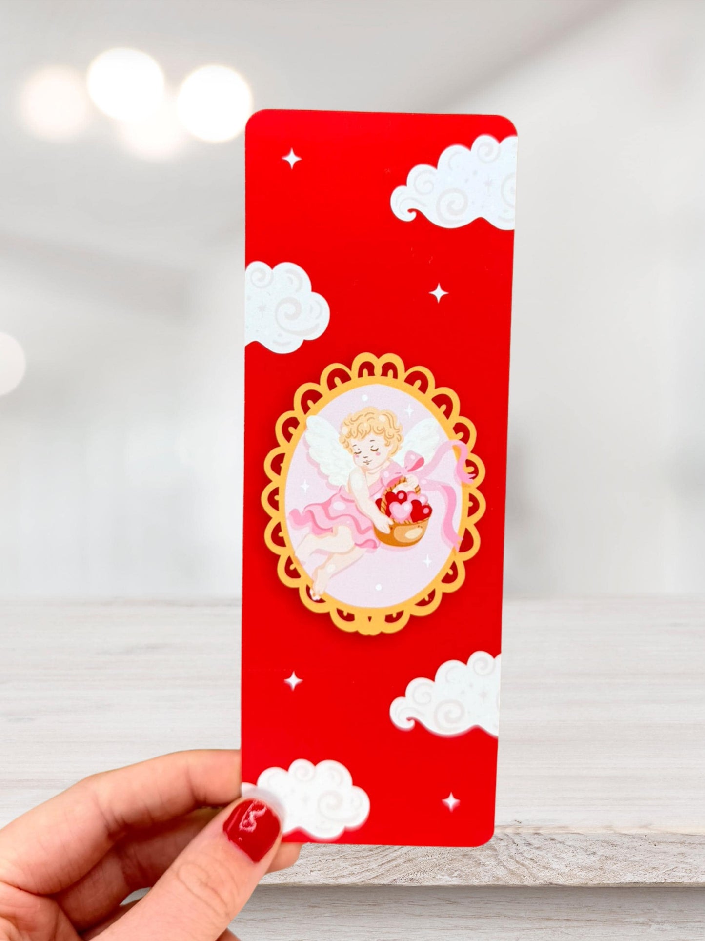Vintage Cupid Bookmark | Romantic Angel Bookmark