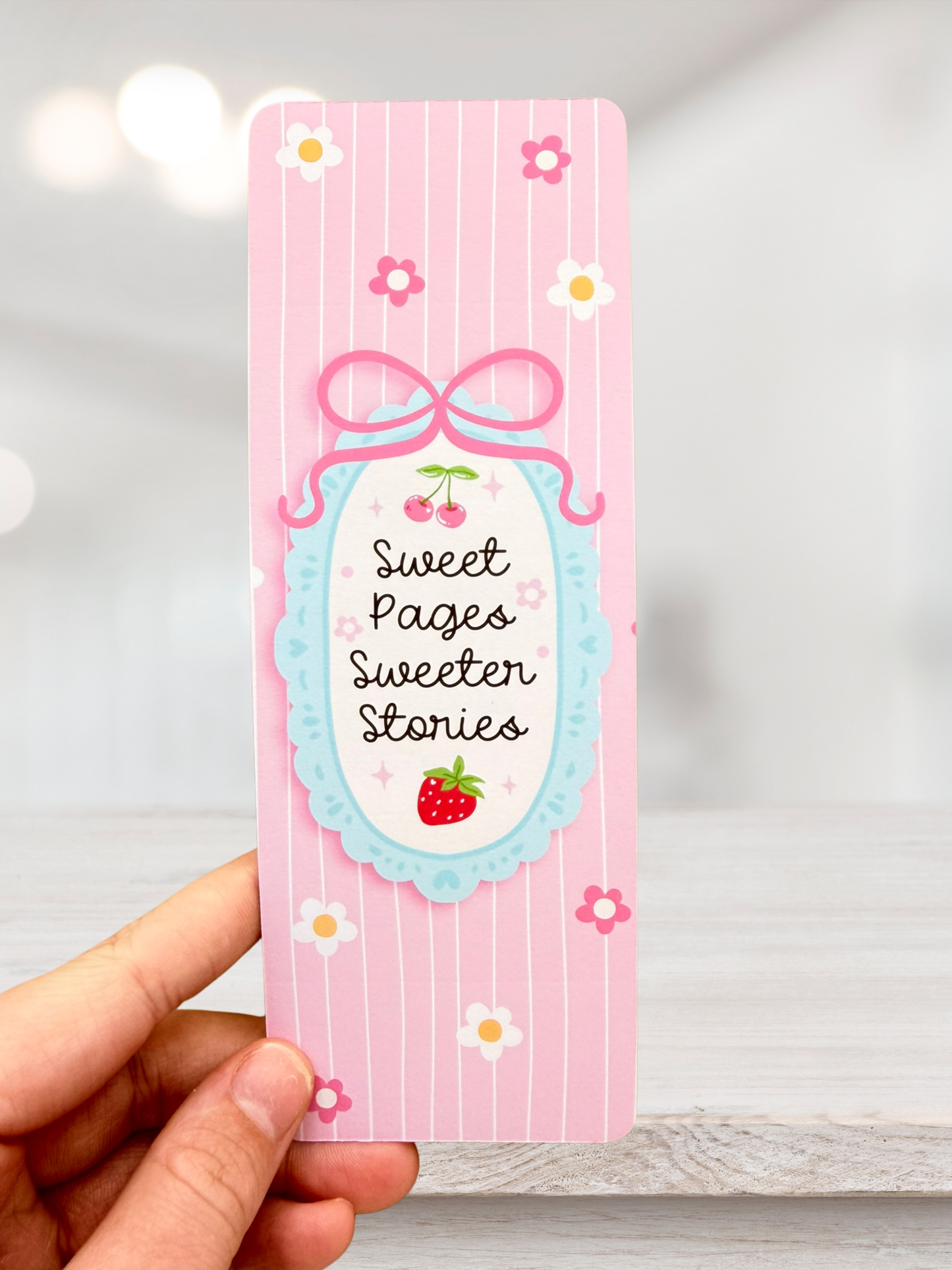Sweet Pages Bookmark | Pink Bookish Bookmark