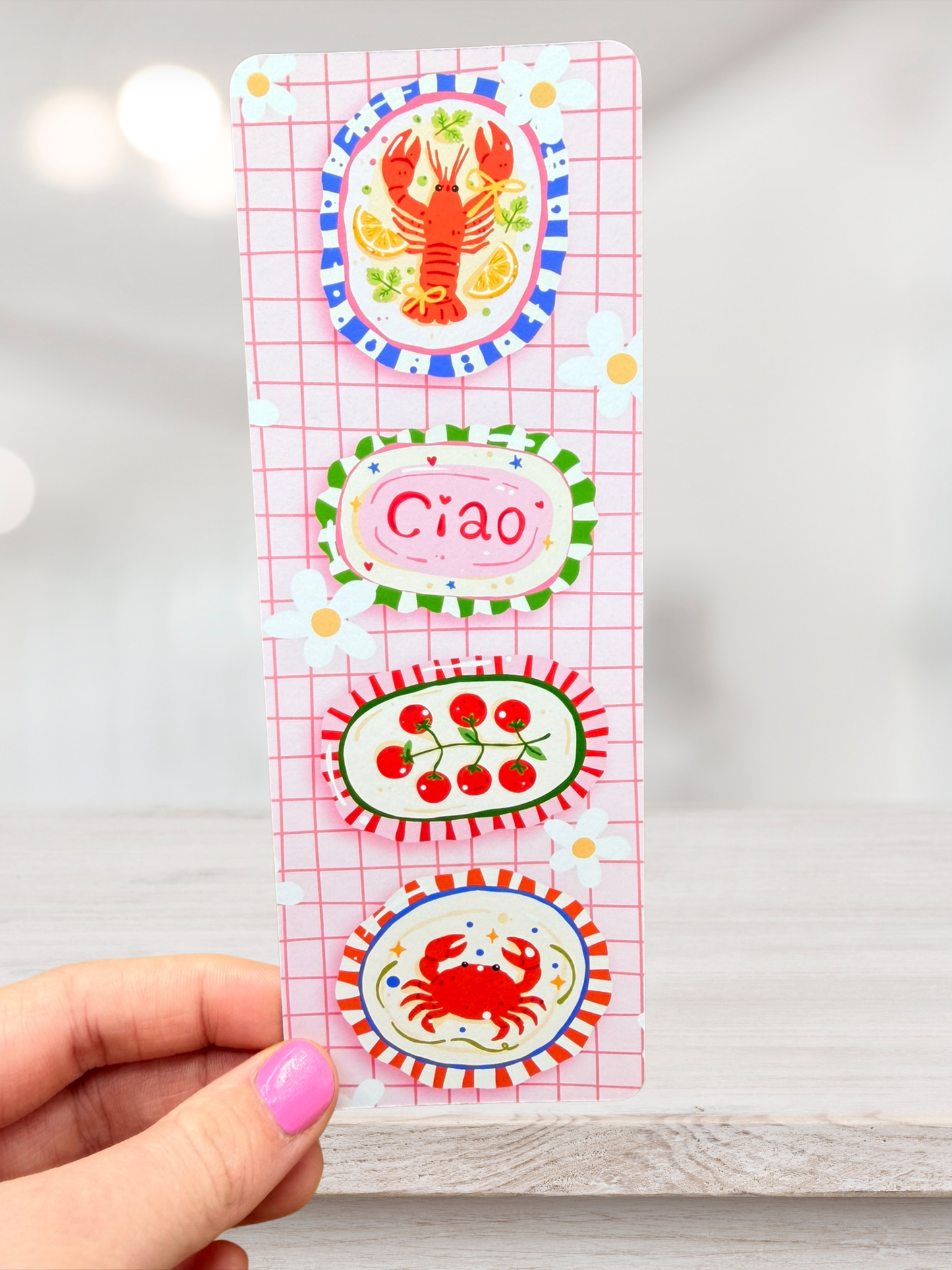 Ciao Seafood Bookmark | Italian Summer Bookmark