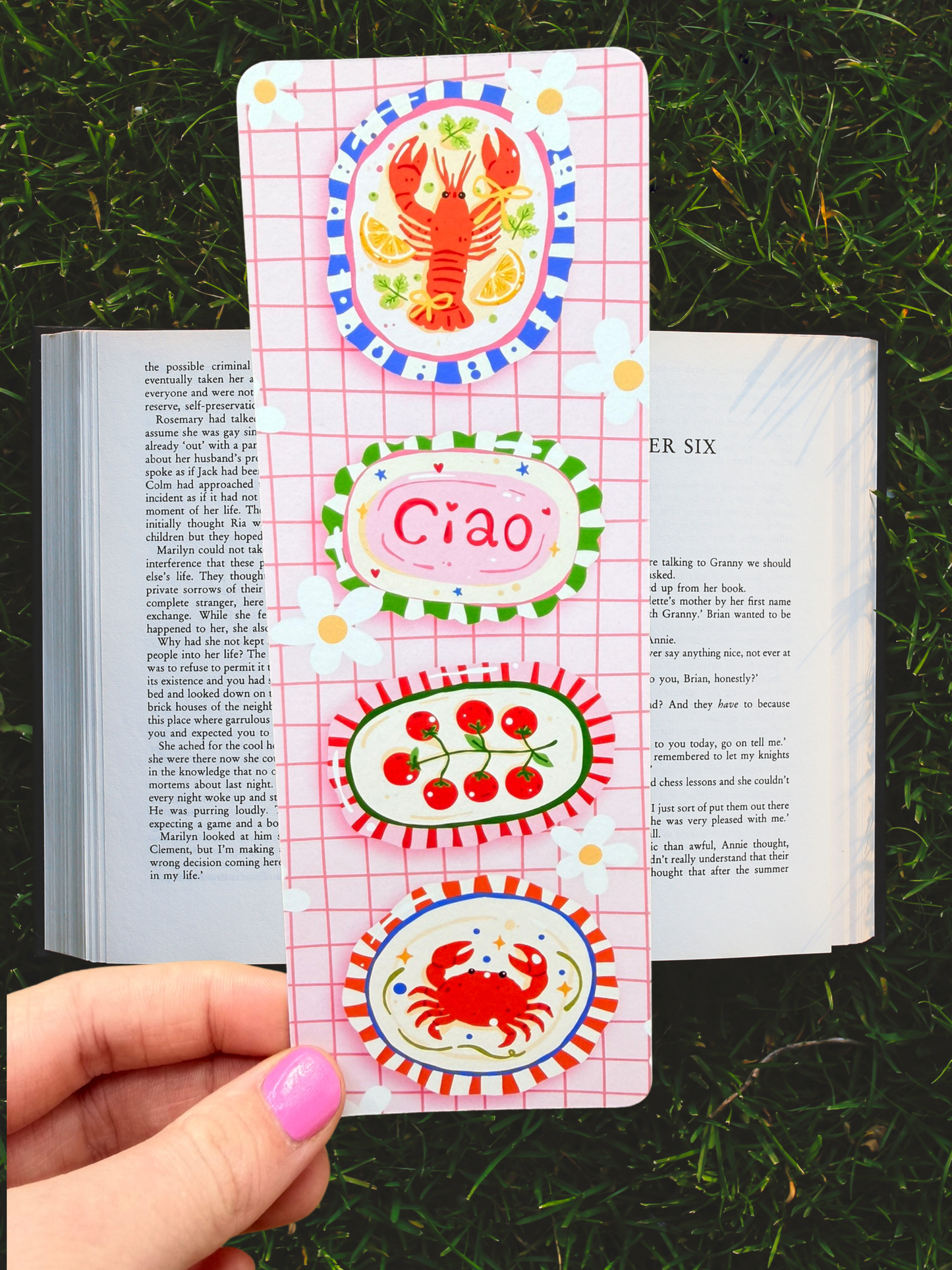 Ciao Seafood Bookmark | Italian Summer Bookmark