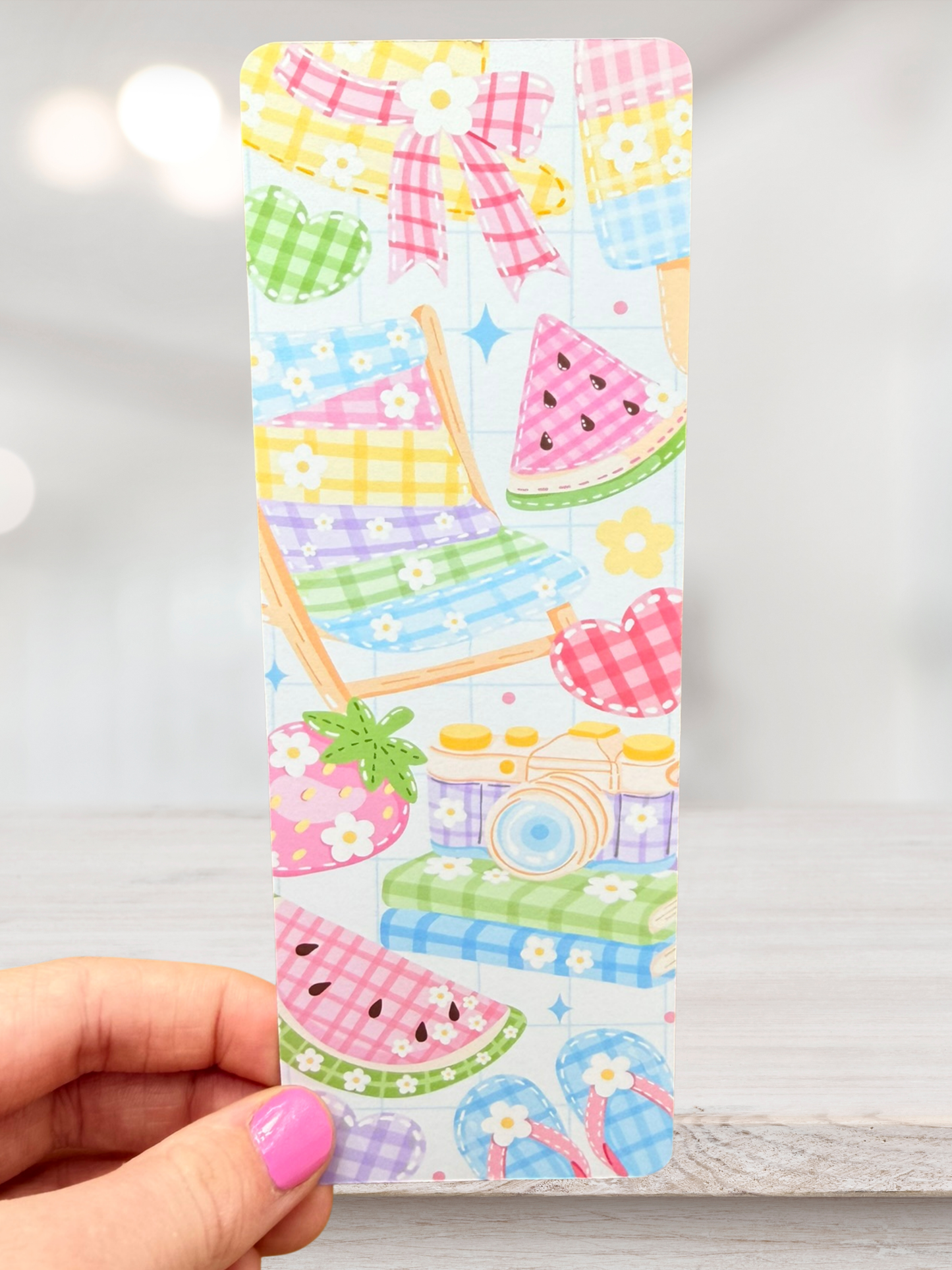 Picnic Summer Bookmark | Pastel Picnic Bookmark