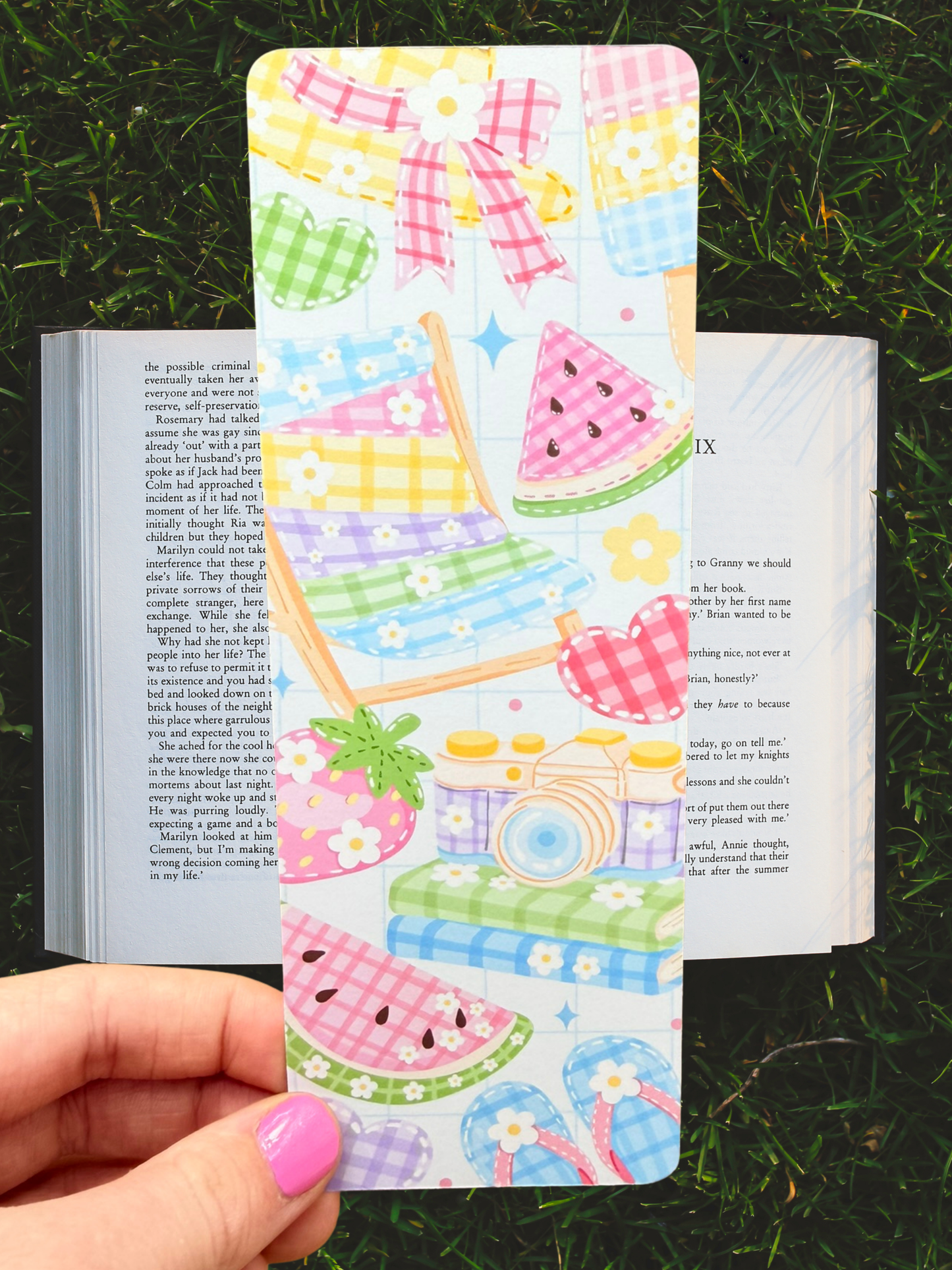 Picnic Summer Bookmark | Pastel Picnic Bookmark