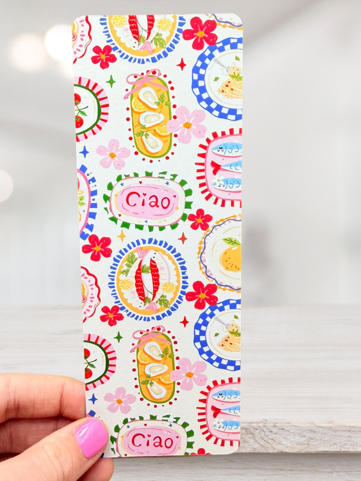 Italian Plates Bookmark | Ciao Foodie Bookmark