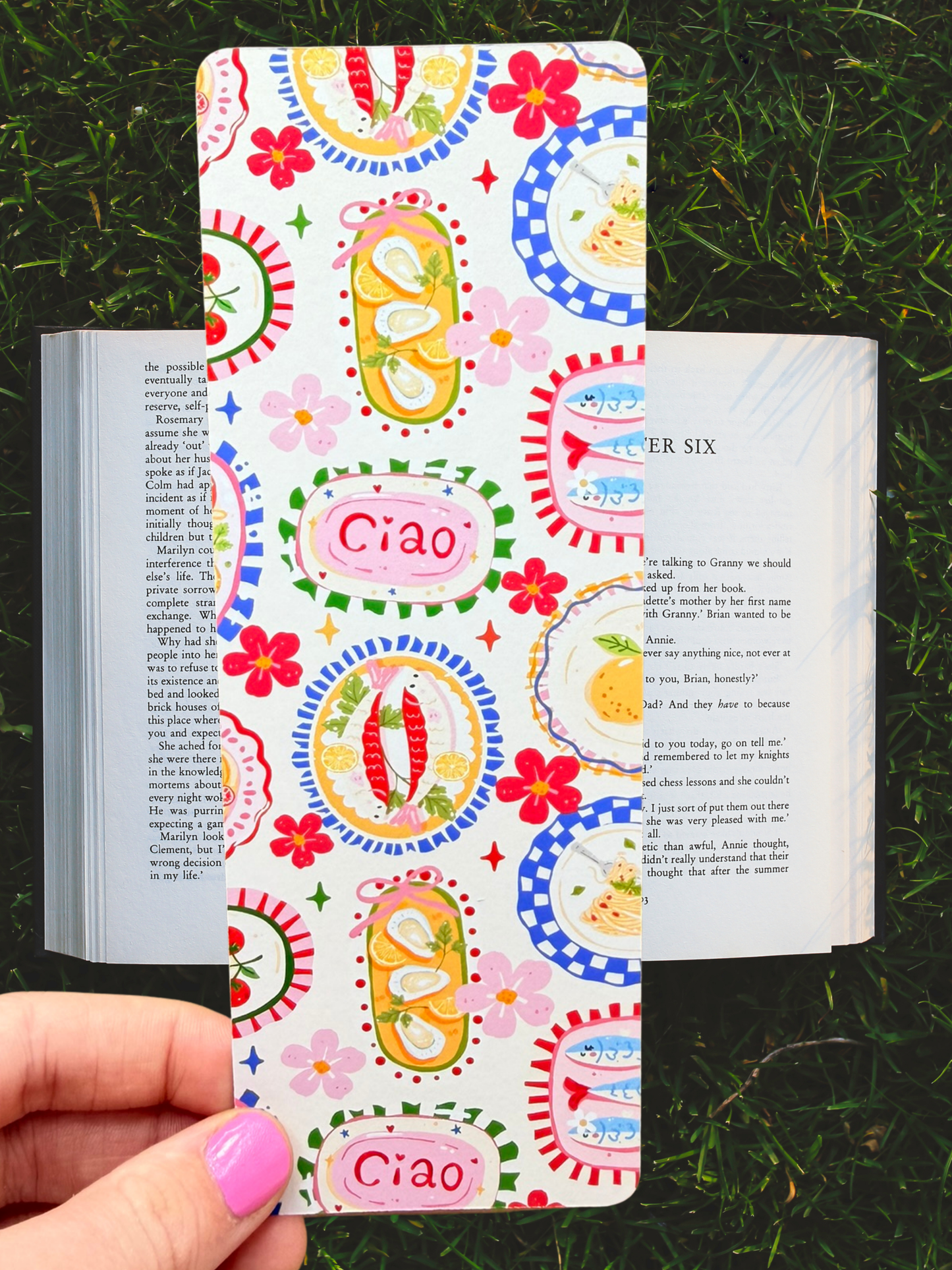 Italian Plates Bookmark | Ciao Foodie Bookmark