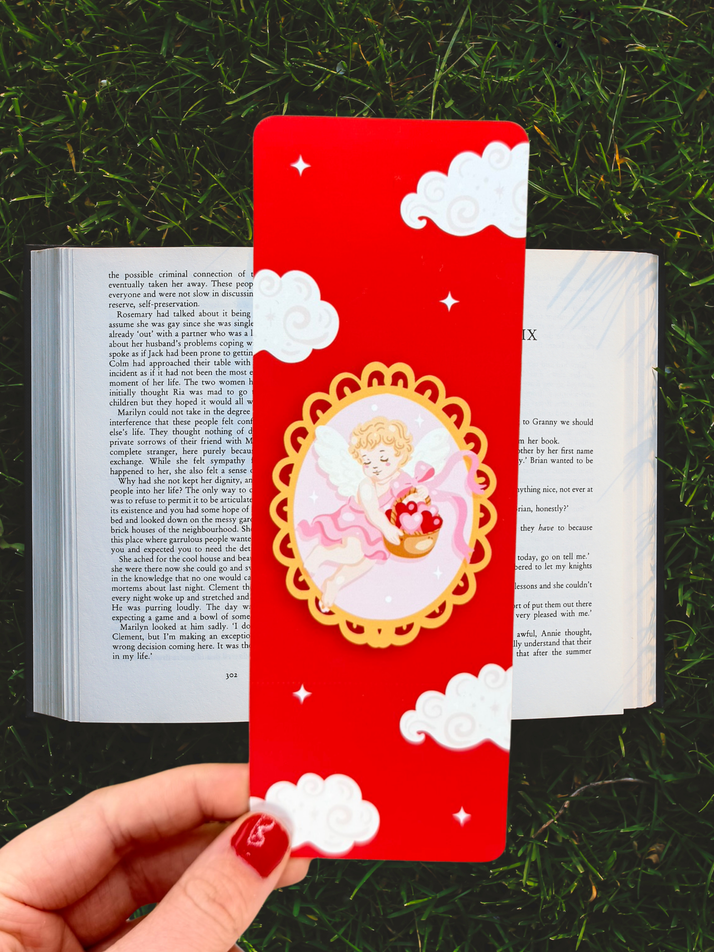 Vintage Cupid Bookmark | Romantic Angel Bookmark