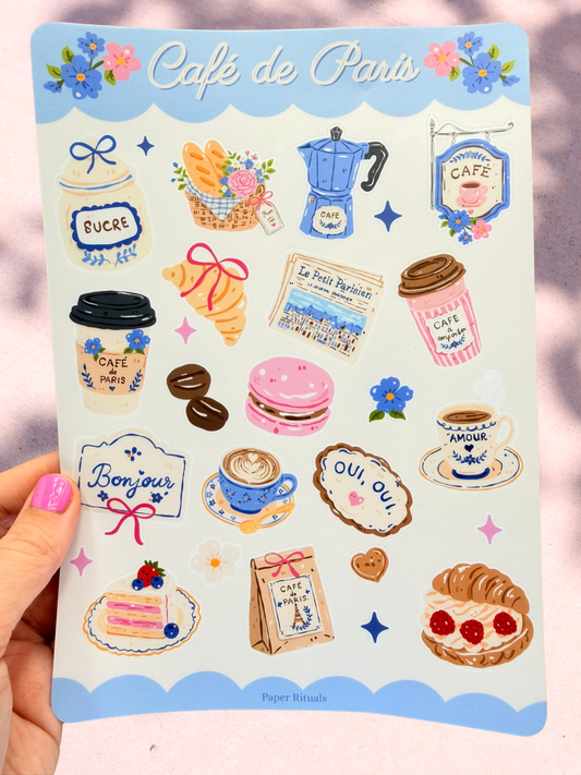 Café de Paris | Paris Café Sticker Sheet