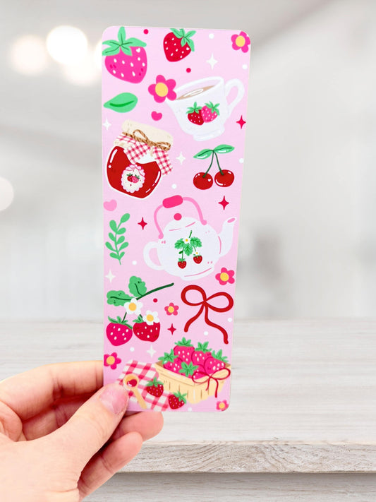 Strawberry Cottagecore Bookmark | Tea Lover Bookmark