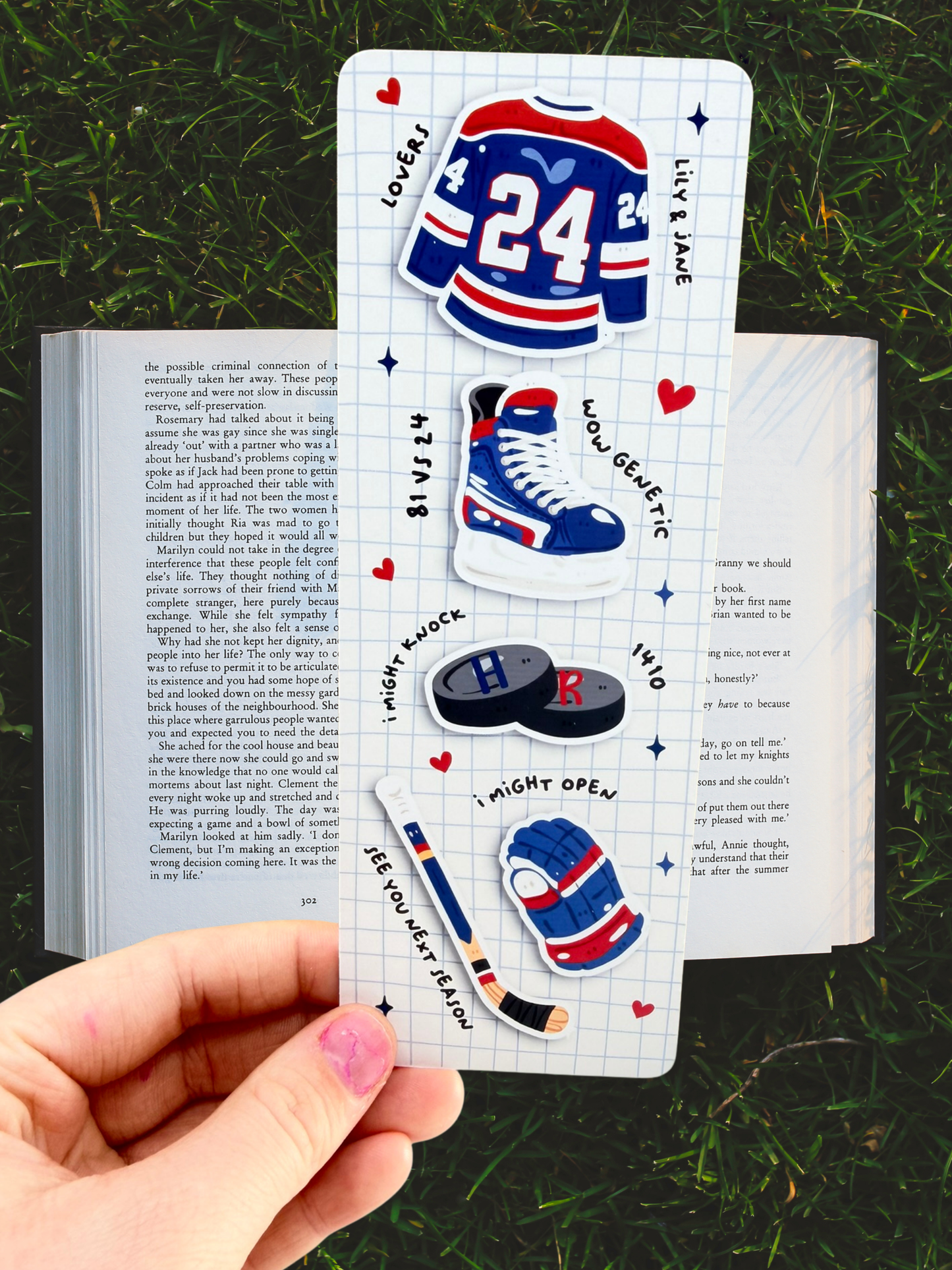 Heated Rivalry Hockey Bookmark | Sports Romance Gift