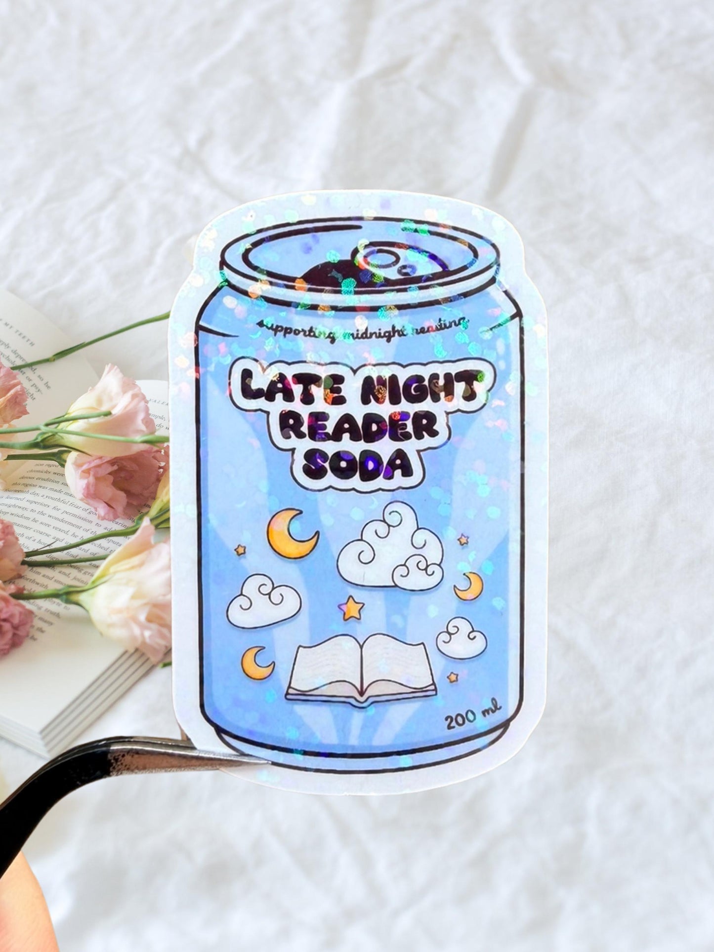 Late Night Reader Sticker | Reader Soda Sticker