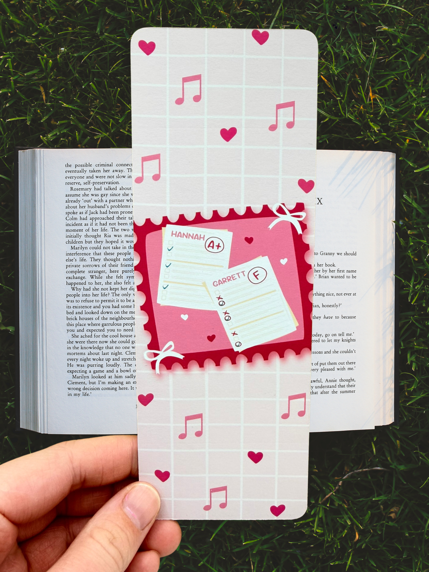 Hannah & Garrett Test Papers Bookmark | Hockey Romance Bookmark
