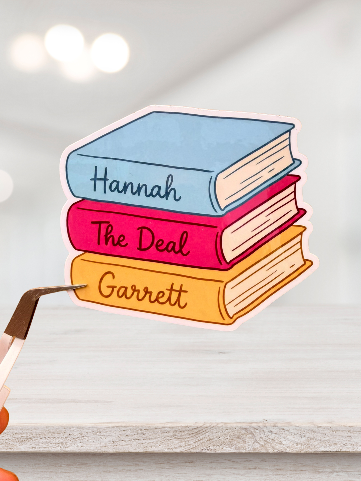 Hannah, The Deal & Garrett Book Stack Sticker | Off Campus Inspired Sticker
