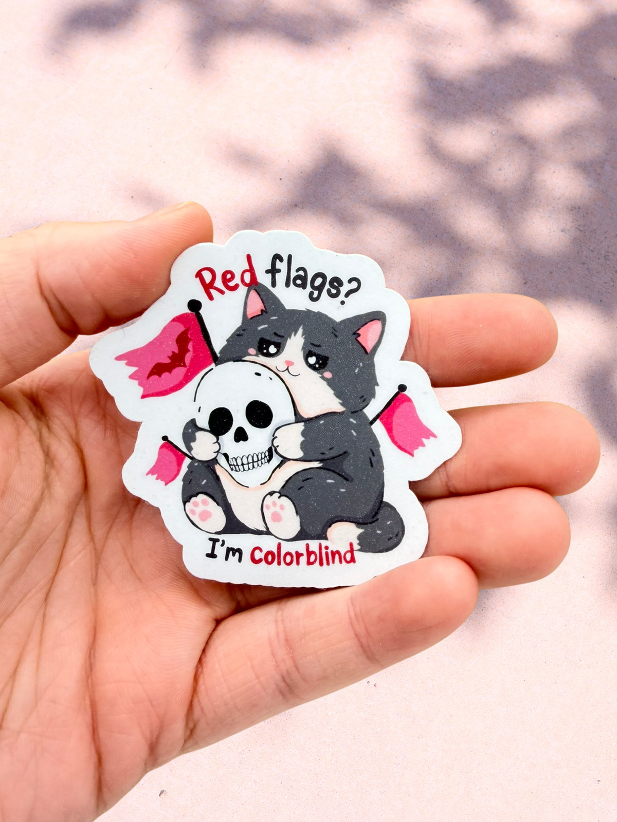 Red Flags I’m Colorblind Sticker | Dark Romance