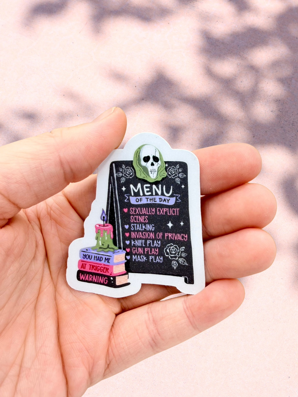 Menu Of The Day Sticker | Dark Romance