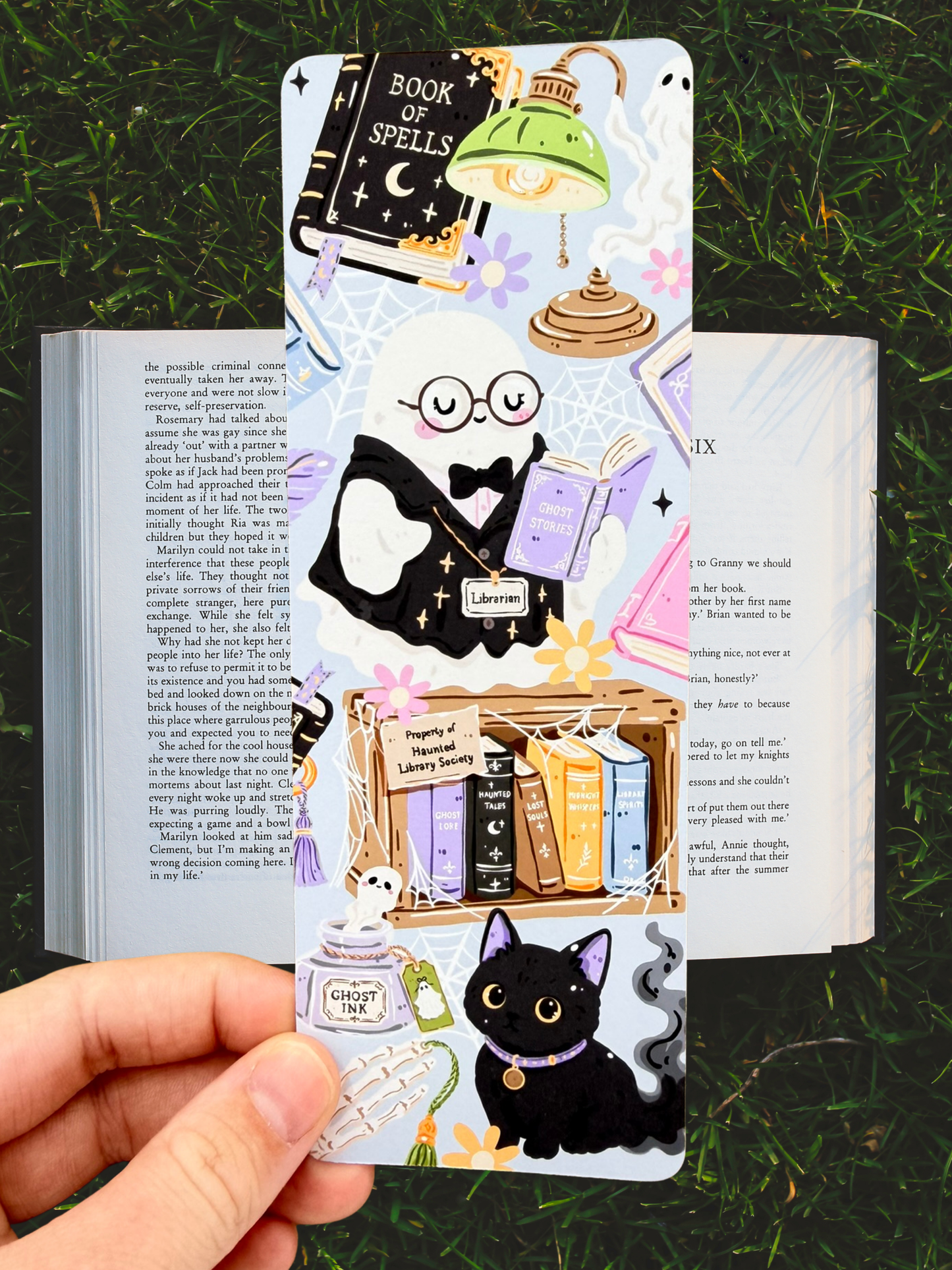 Haunted Library | Ghost Bookmark