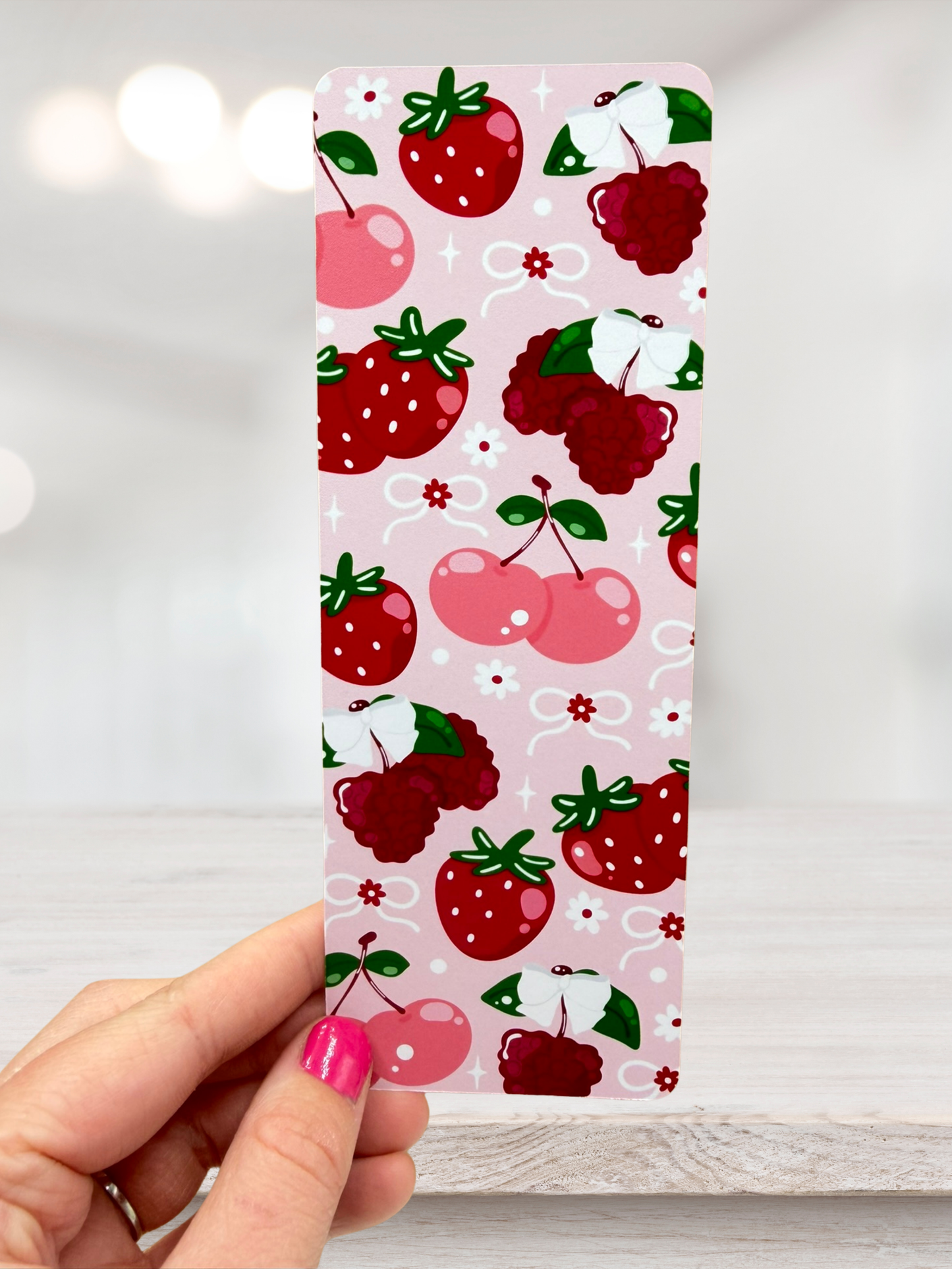 Berry Sweet Bookmark | Strawberry and Cherry Bookmark